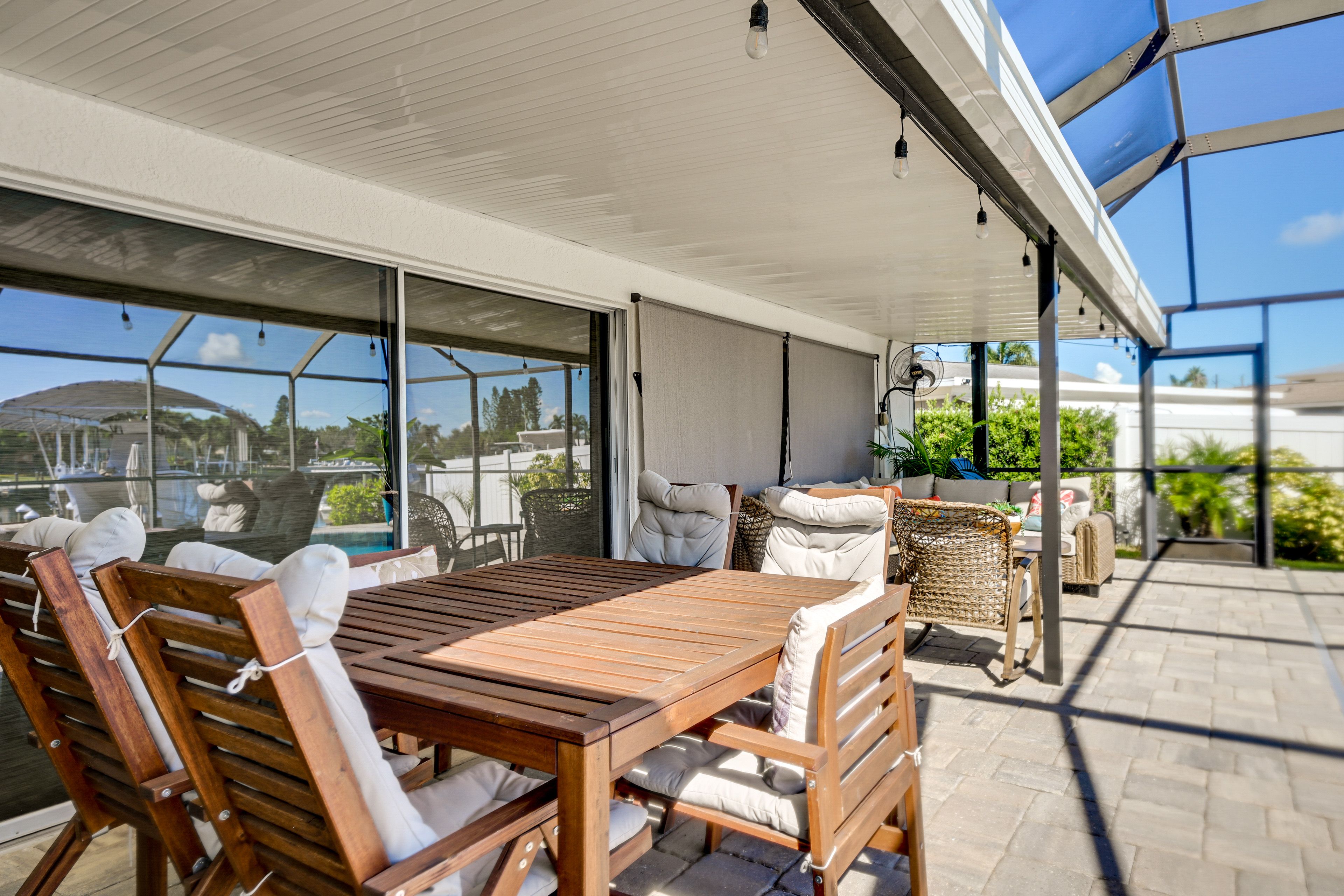 Screened-In Lanai | Dining Space | Outdoor Pool