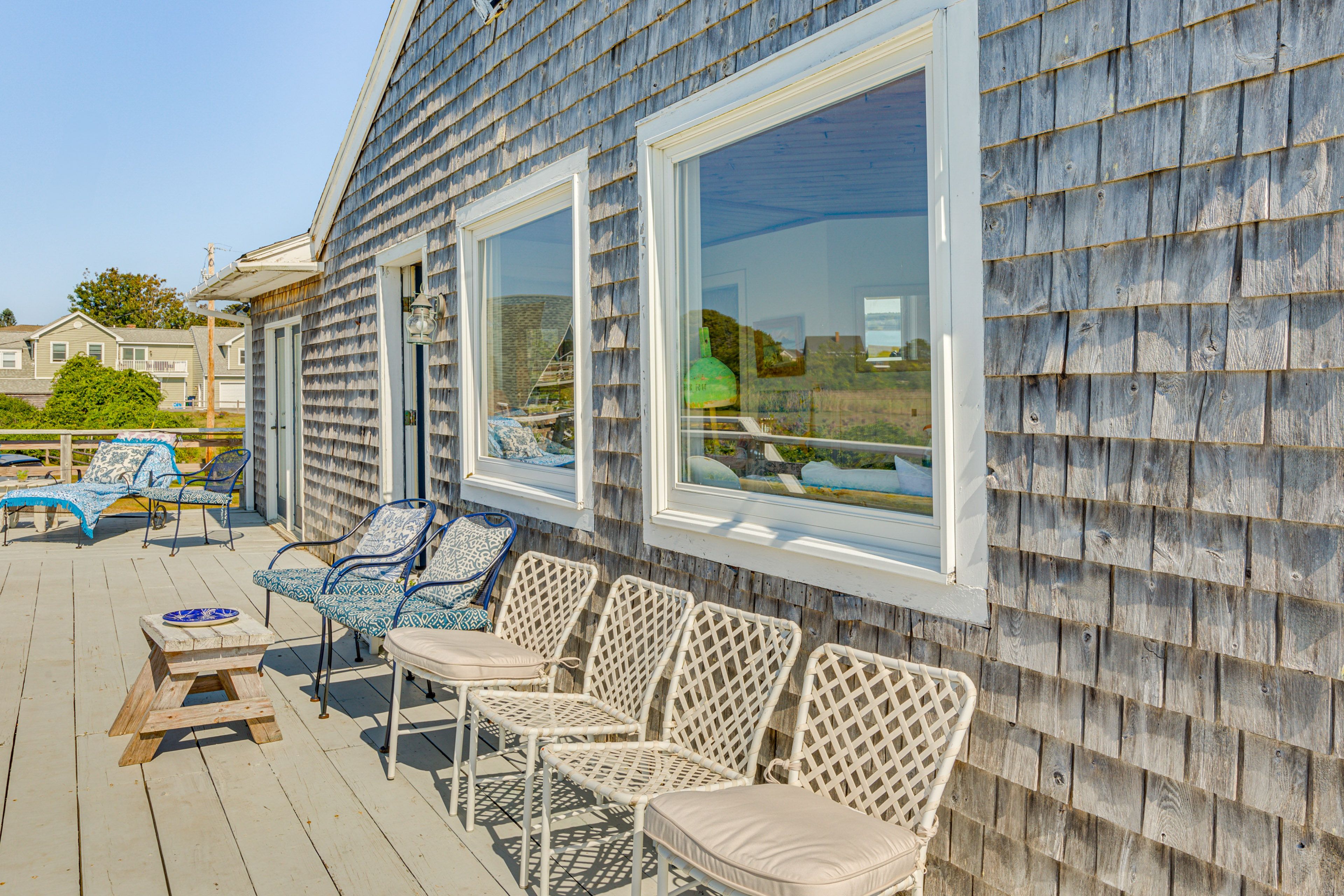 Elevated Deck | Lounge Area | Water Views