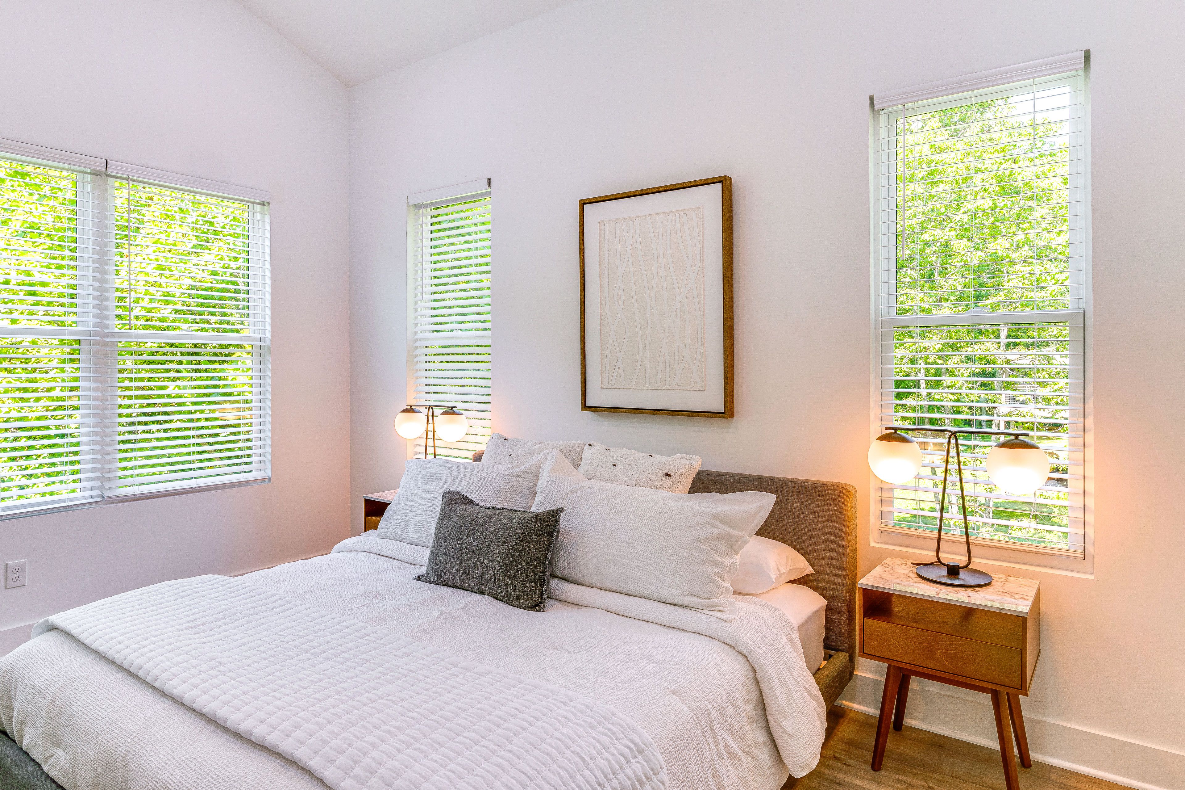 Bedroom 1 | California King Bed | Linens Provided | Flat-Screen TV
