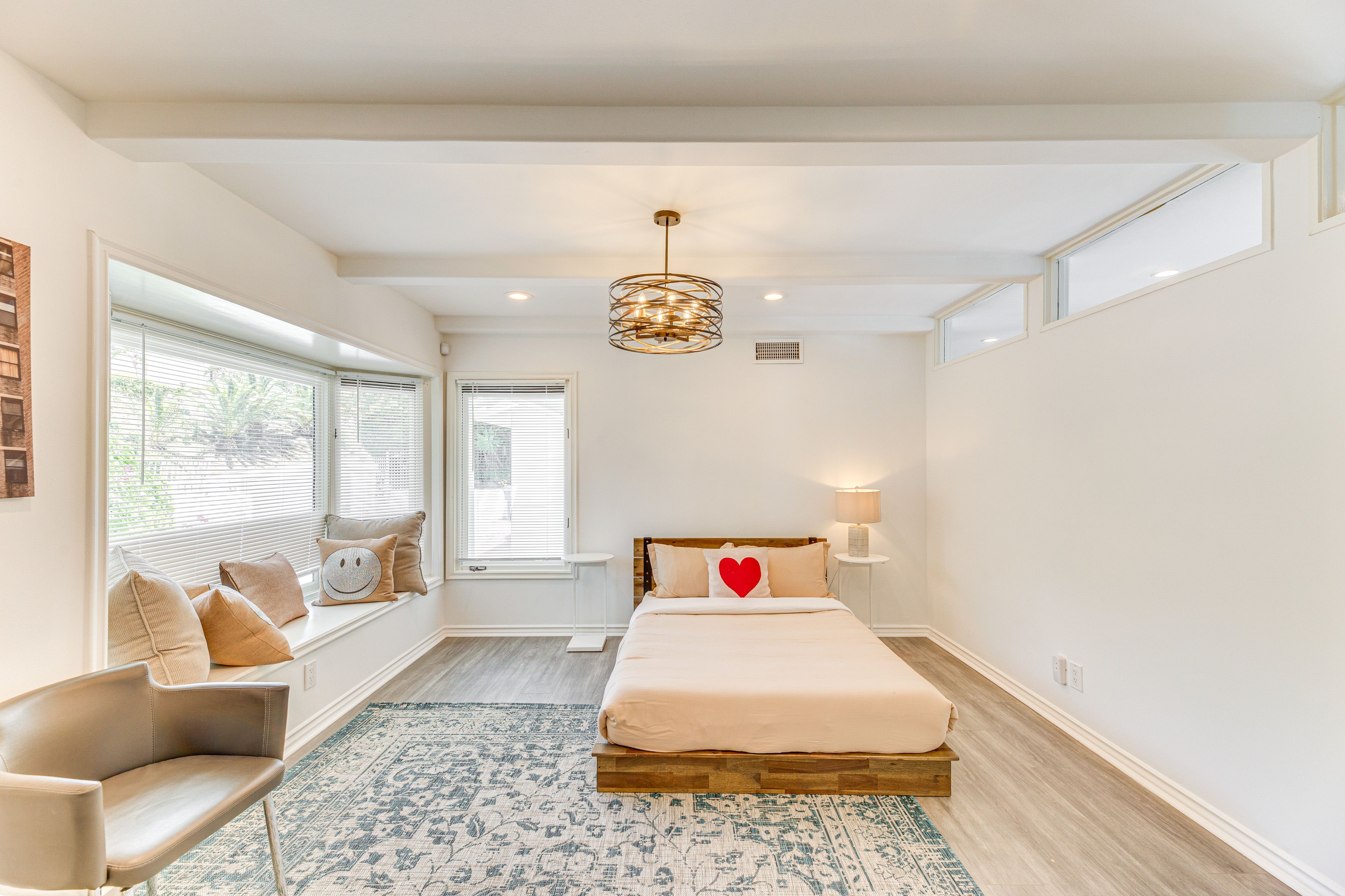 Bedroom 2 | Full Bed | Laptop-Friendly Workspace | Main Level