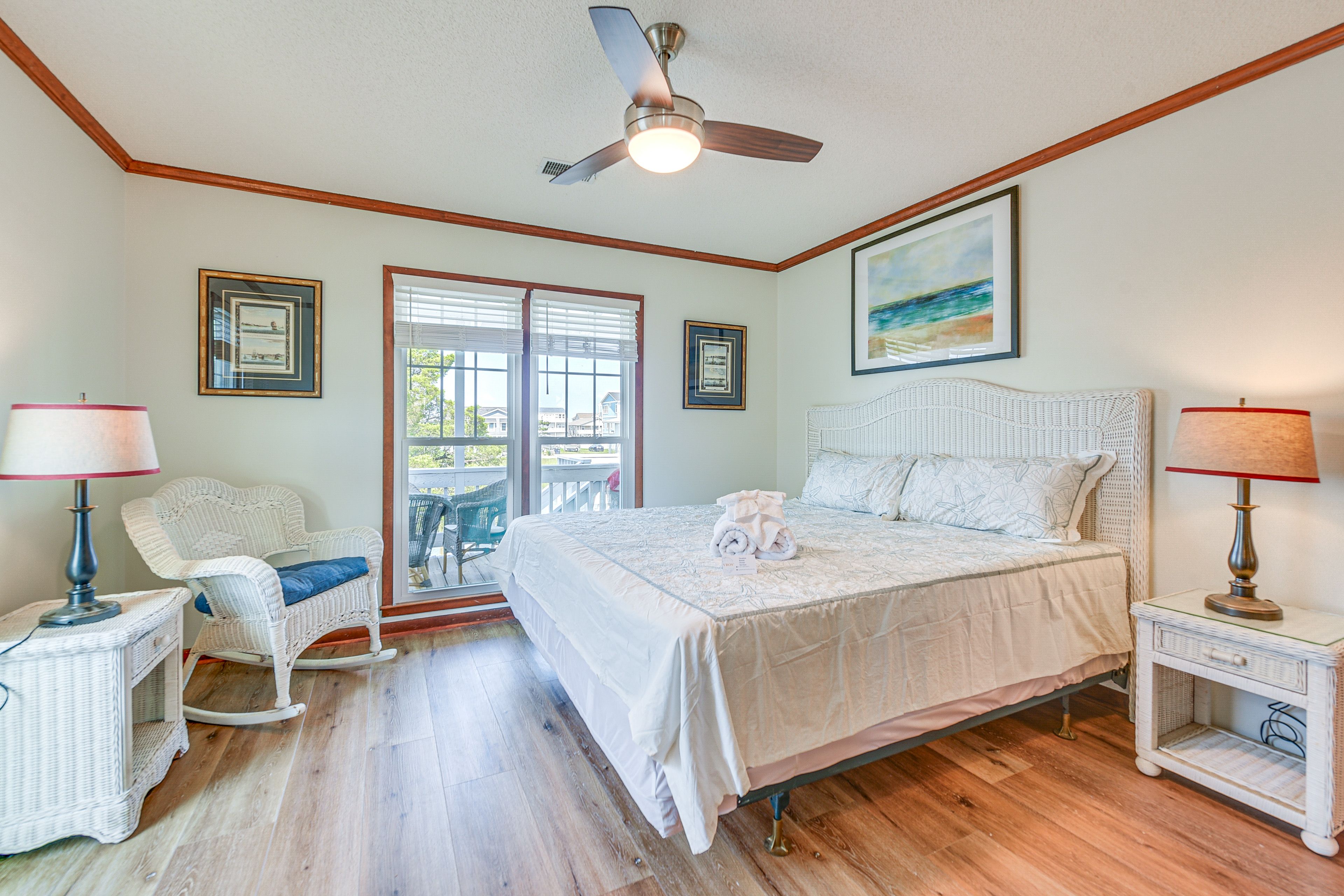 Bedroom 1 | King Bed | Linens Provided | Flat-Screen TV