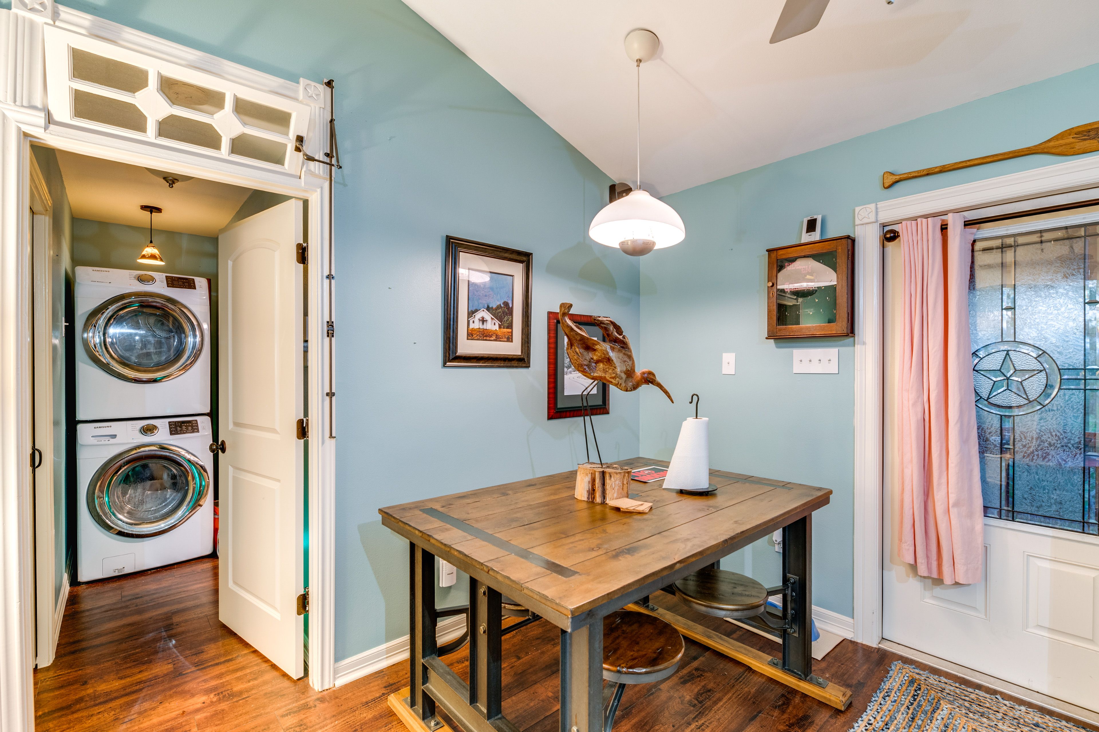 Dining Area | Dishware/Flatware | Trash Bags/Paper Towels | High Chair