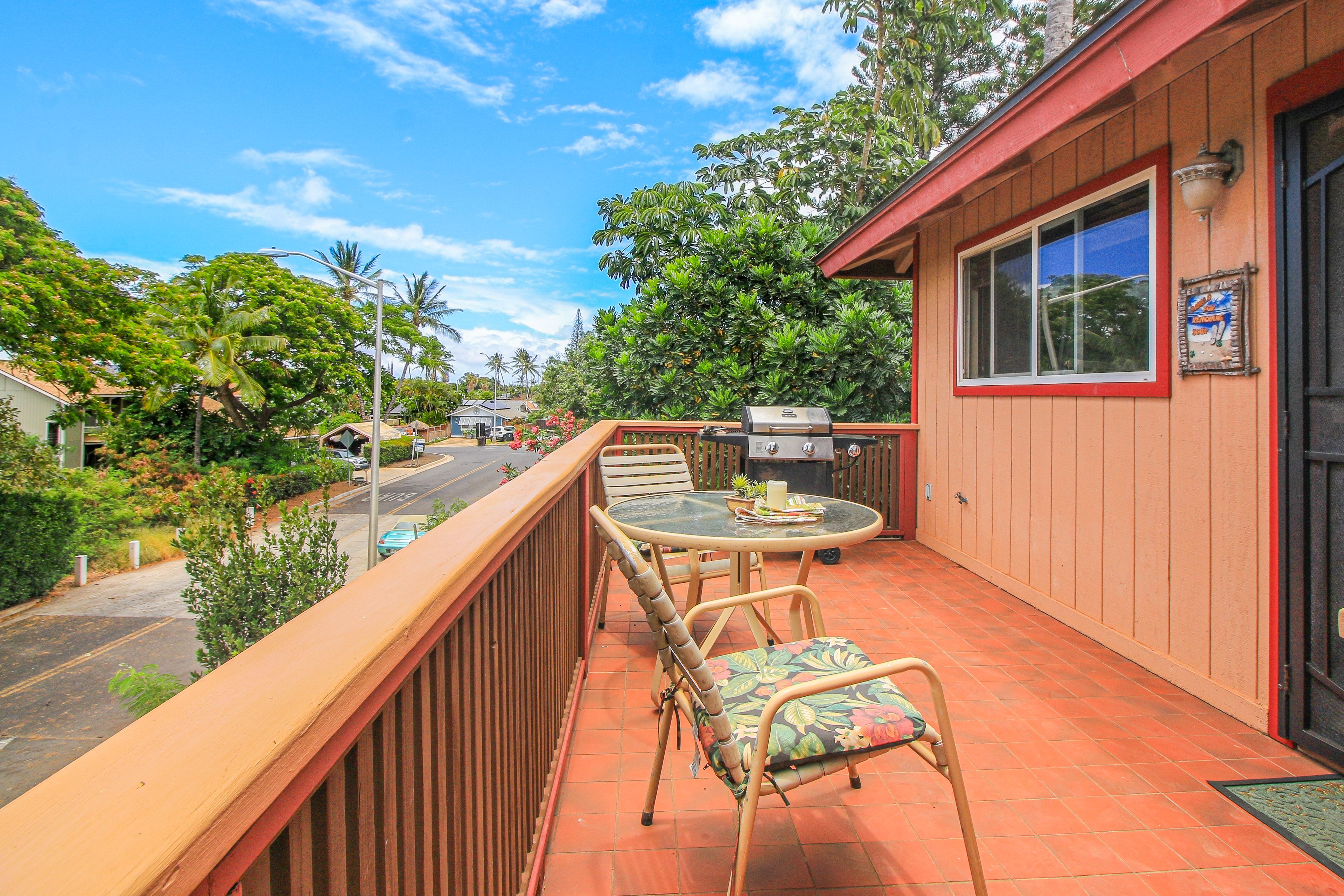 Outdoor Space | 2nd-Floor Unit | Grill