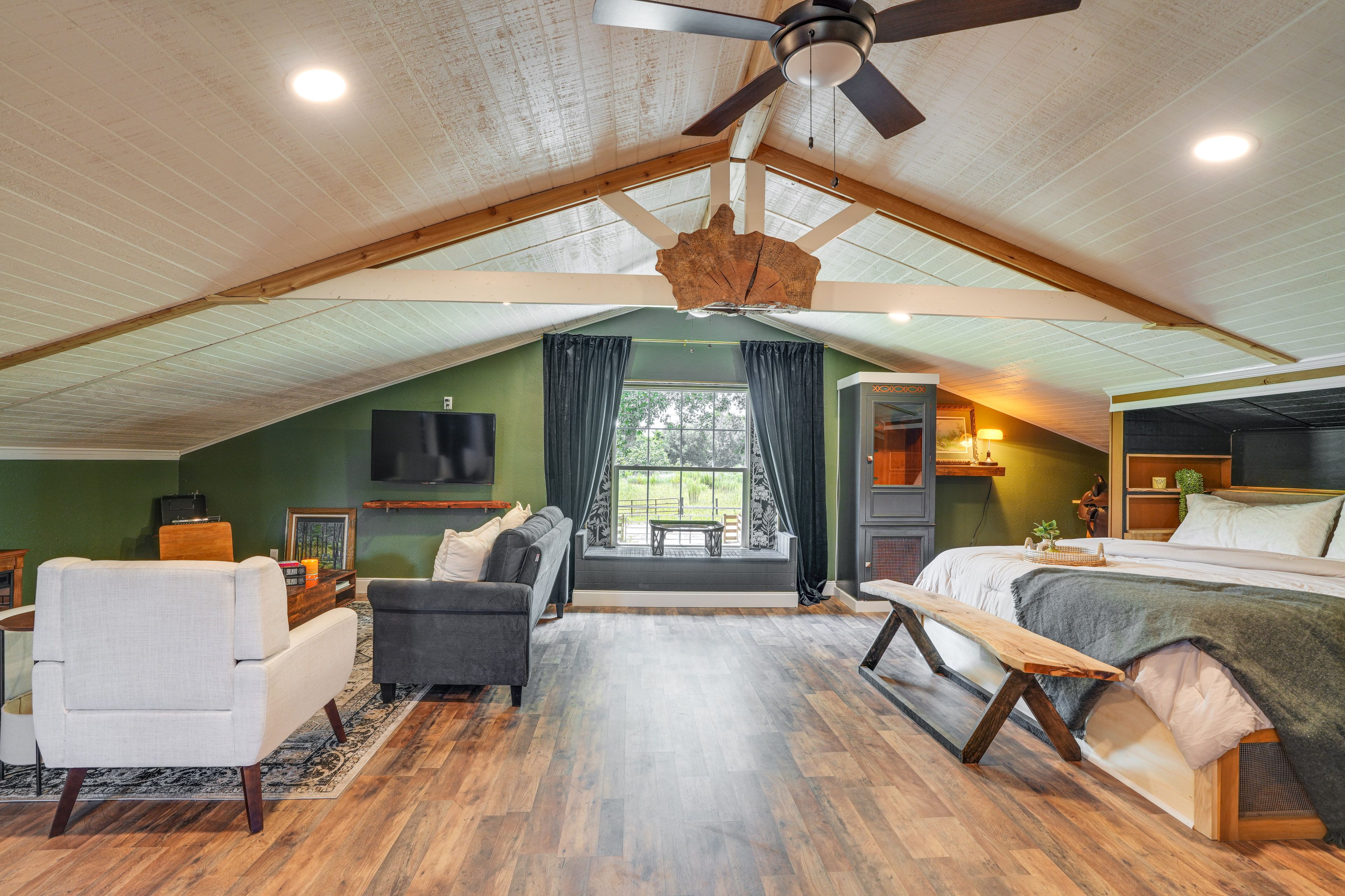 Studio Interior | 2-Story Unit | Mini-Split A/C & Heating Unit | Free WiFi