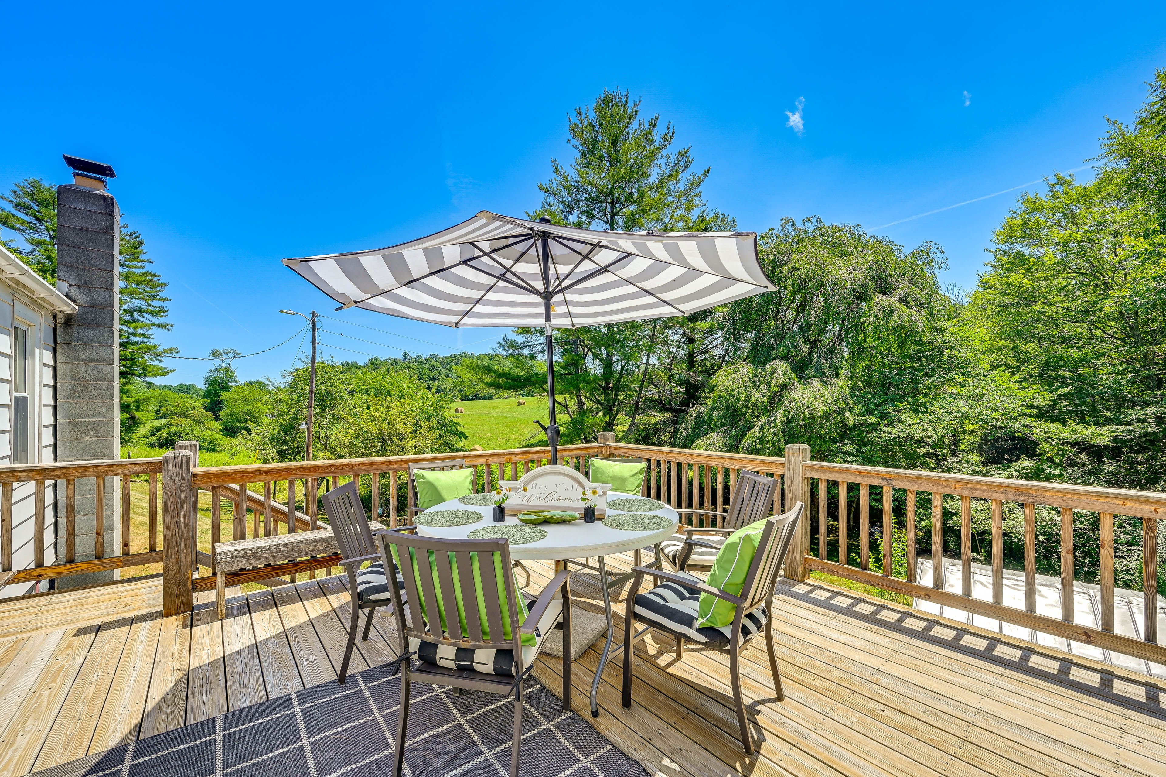 Deck | Creek Access | Children's Playhouse | Country Views