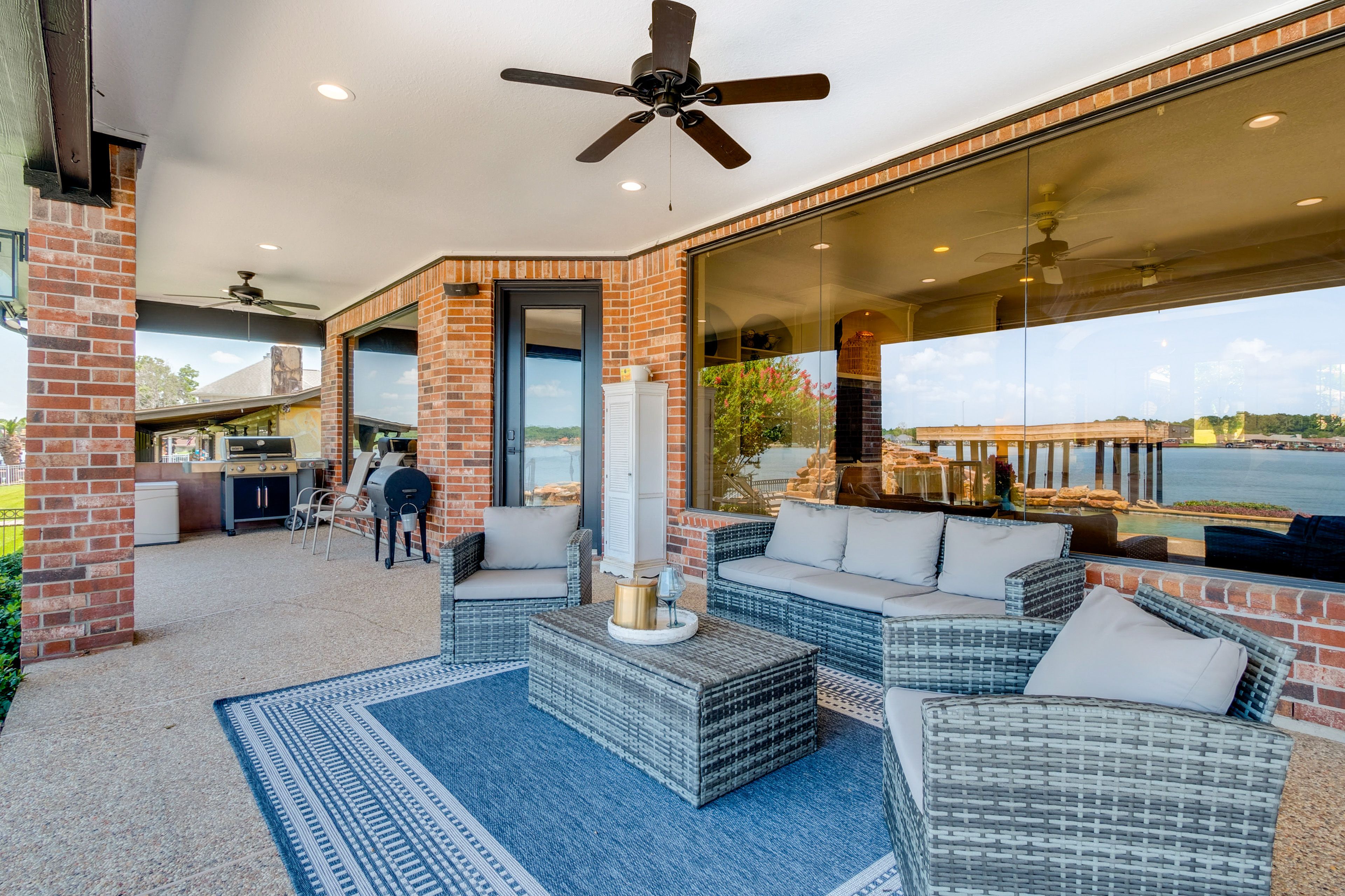 Covered Deck | Gas Grill | Traeger Grill | Cornhole