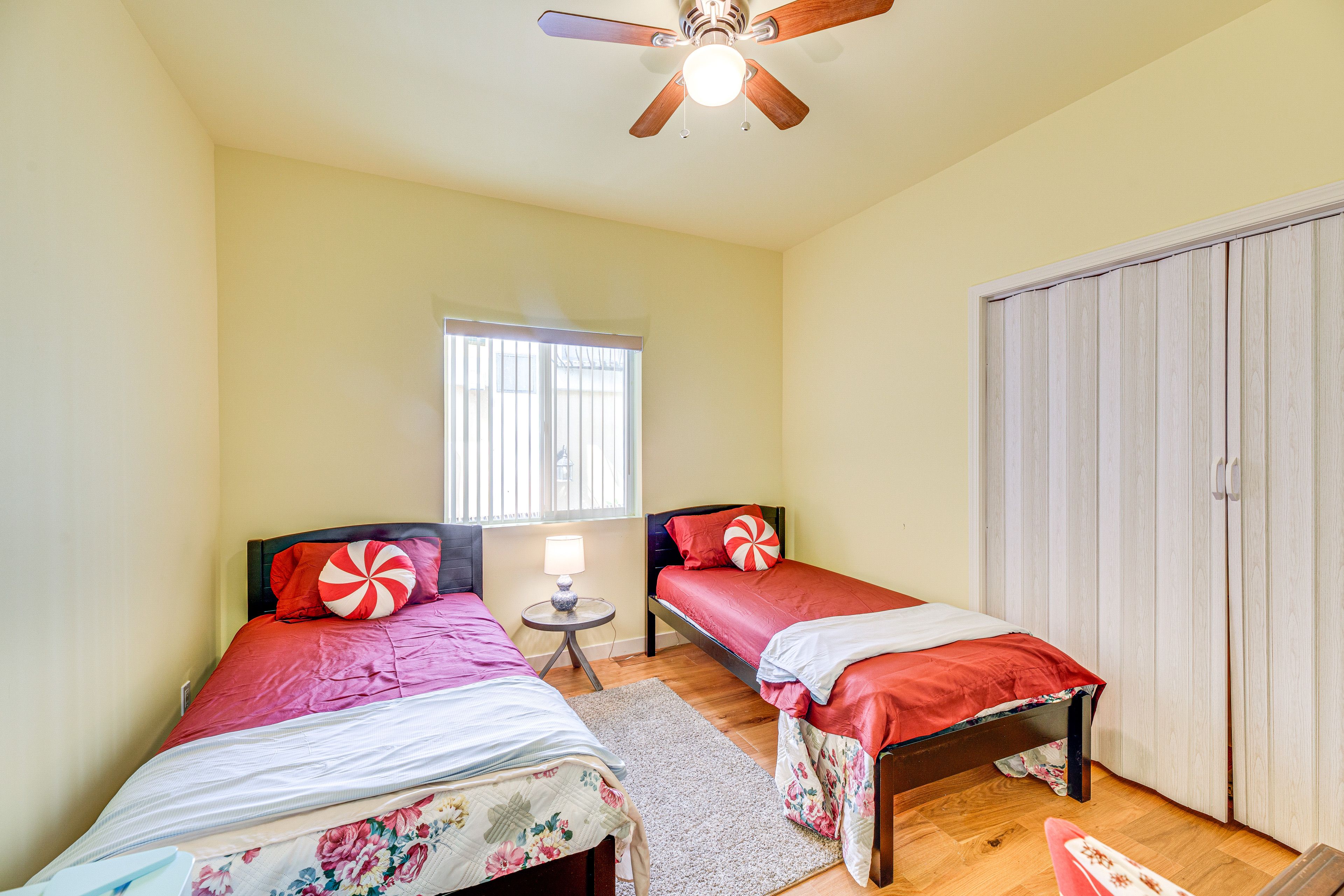 Bedroom 1 | 2 Twin Beds | Mini-Fridge