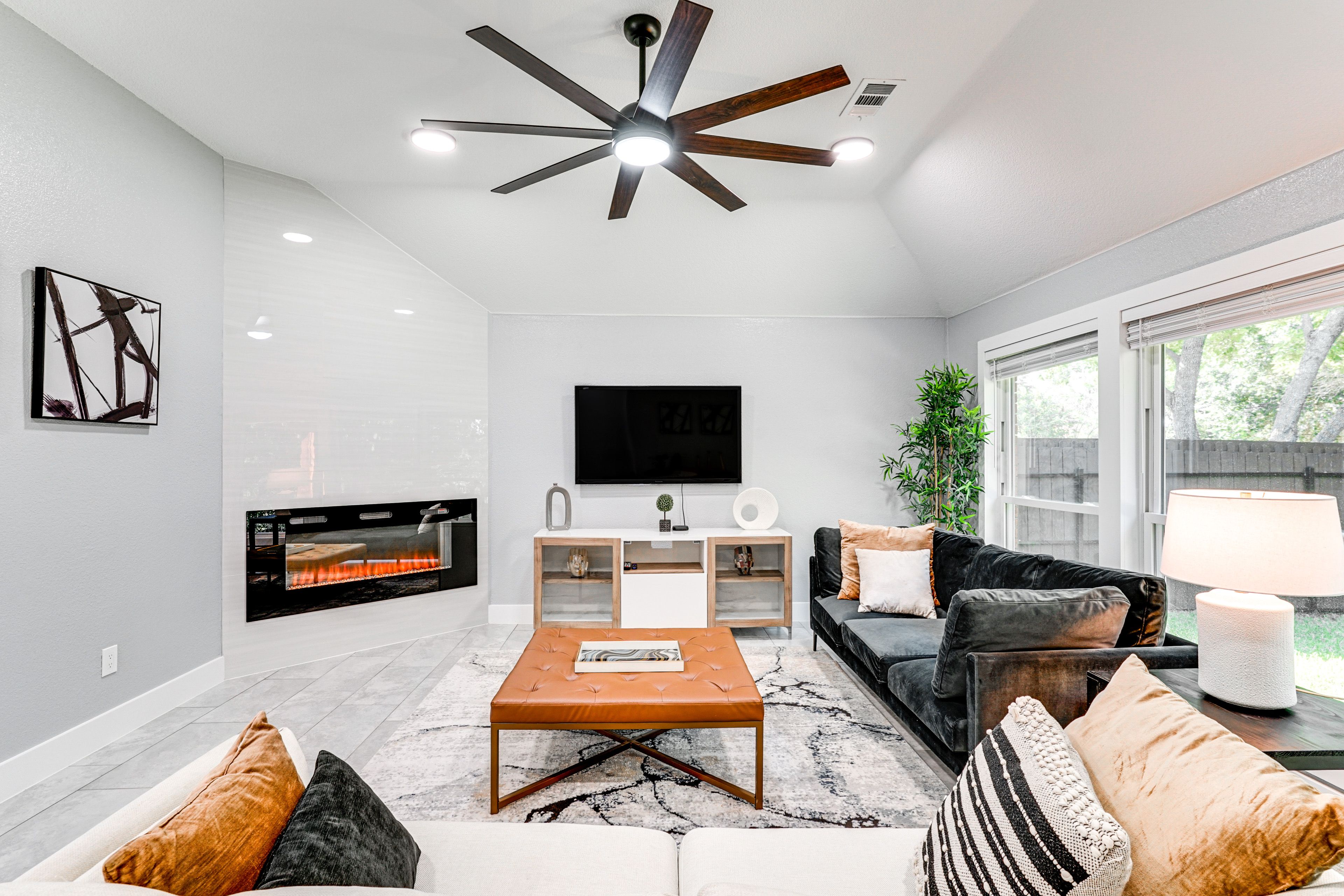 Living Room | Electric Fireplace | Smart TV