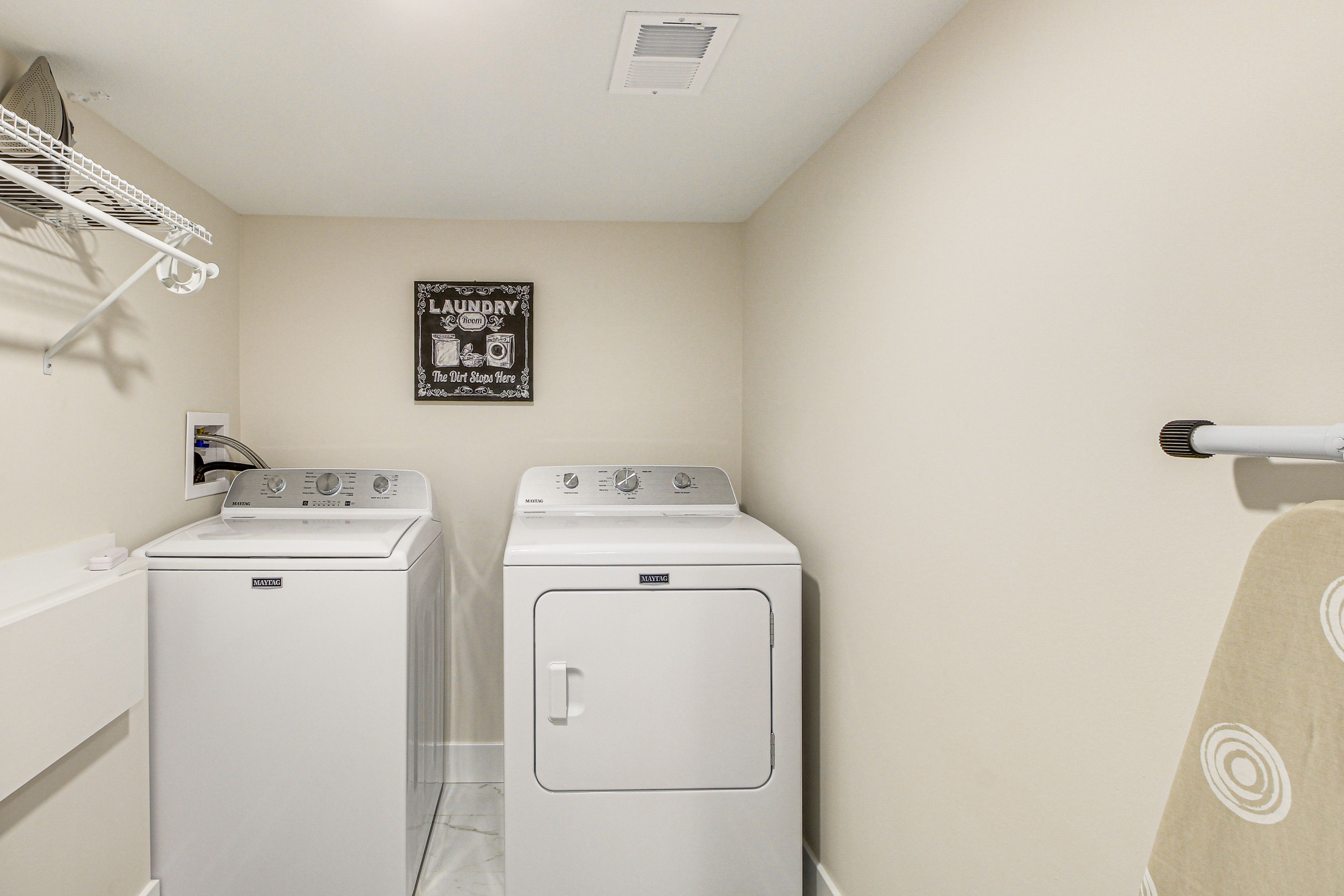 Laundry Area | Basement | Washer/Dryer | Laundry Detergent | Clothes Steamer