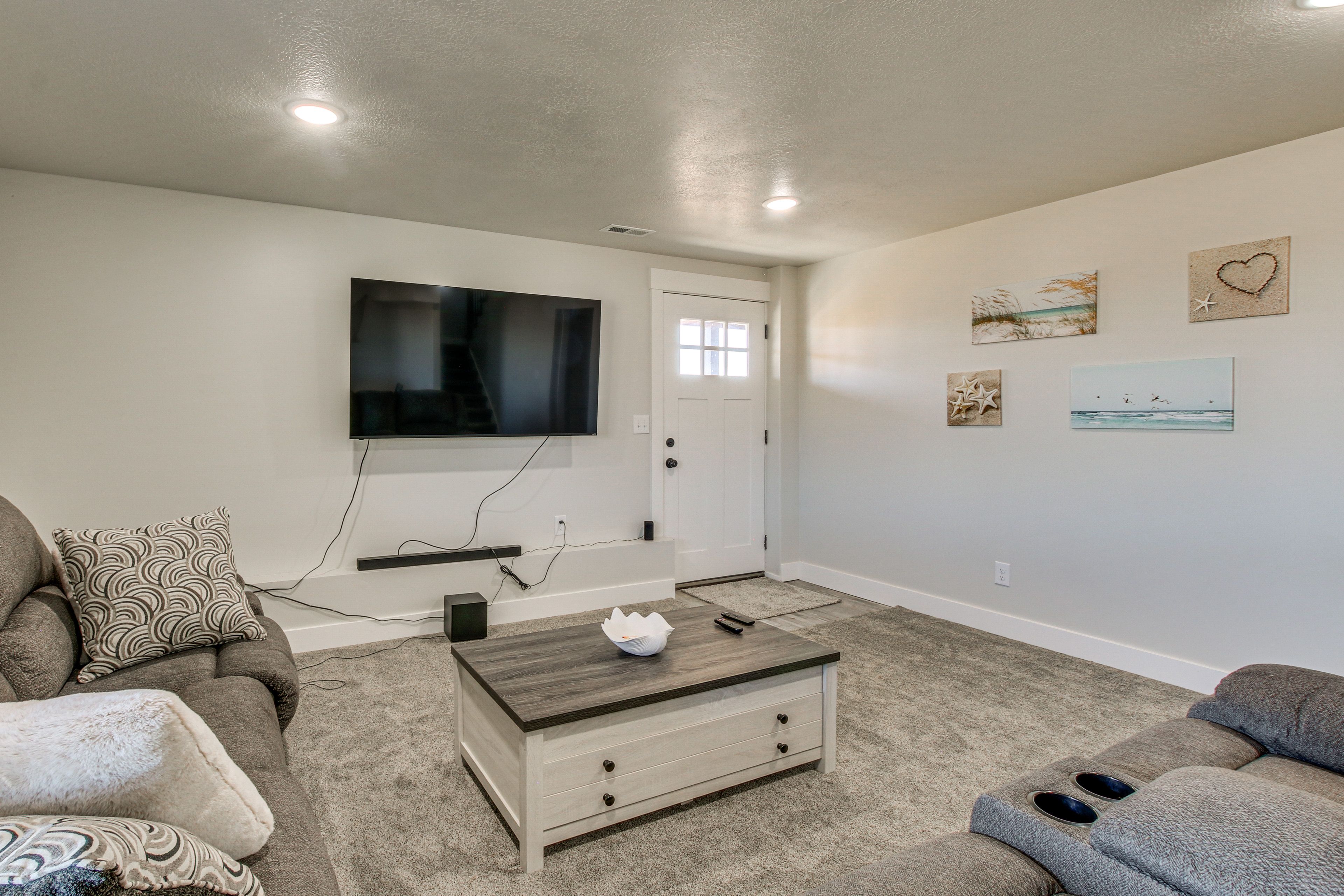 Basement Living Area | Flat-Screen TV