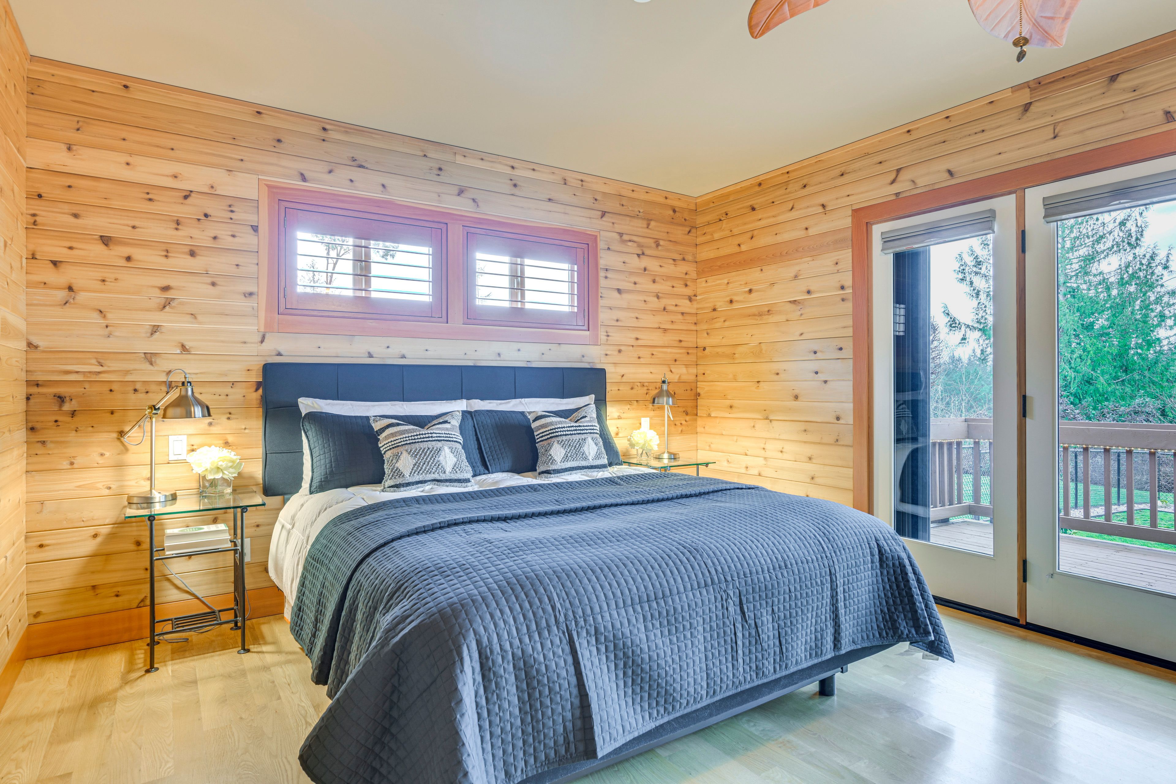 Bedroom 1 | California King Bed | Smart TV | Electric Fireplace | Main Floor