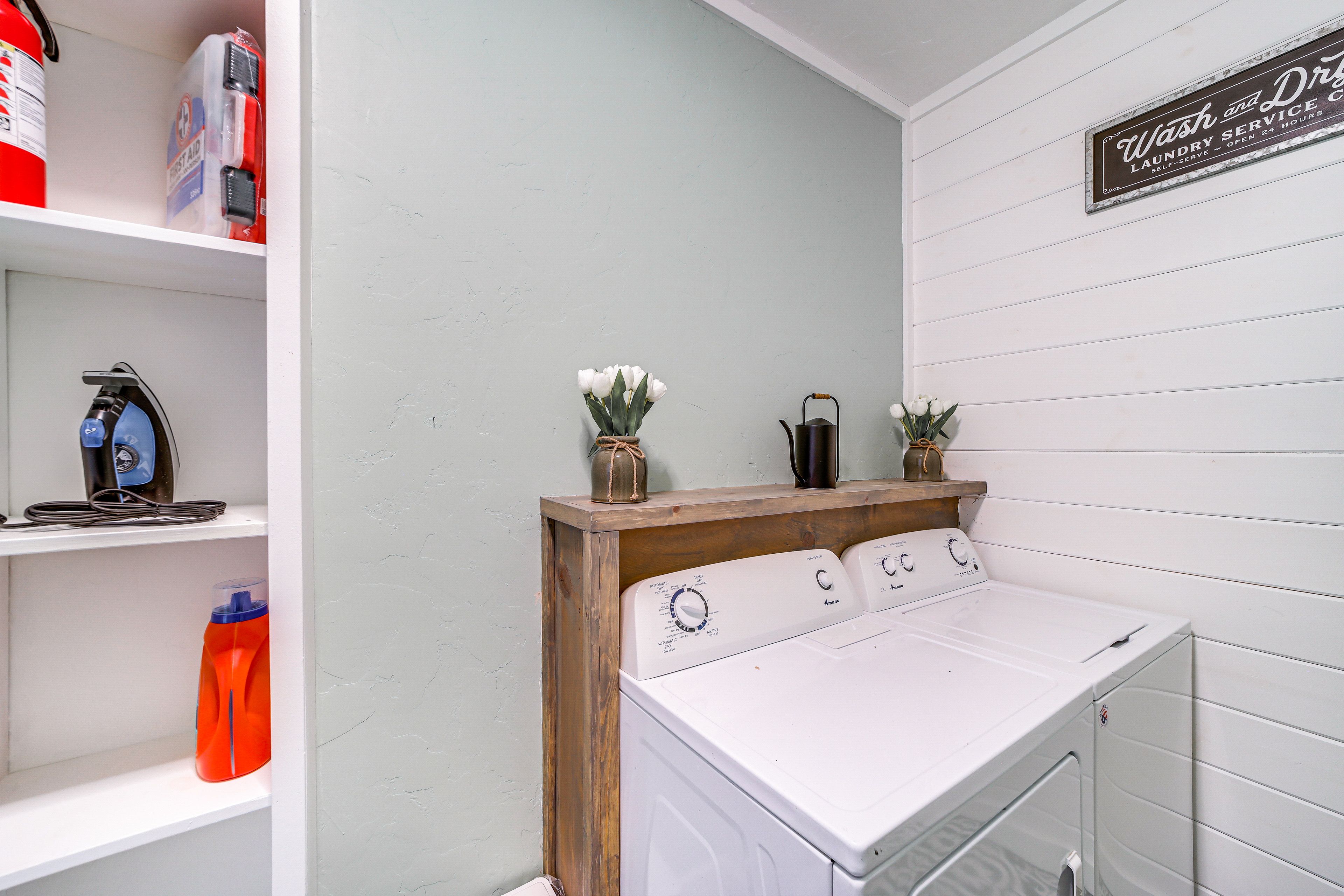 Laundry Room | Linens & Towels | Detergent | Iron & Board