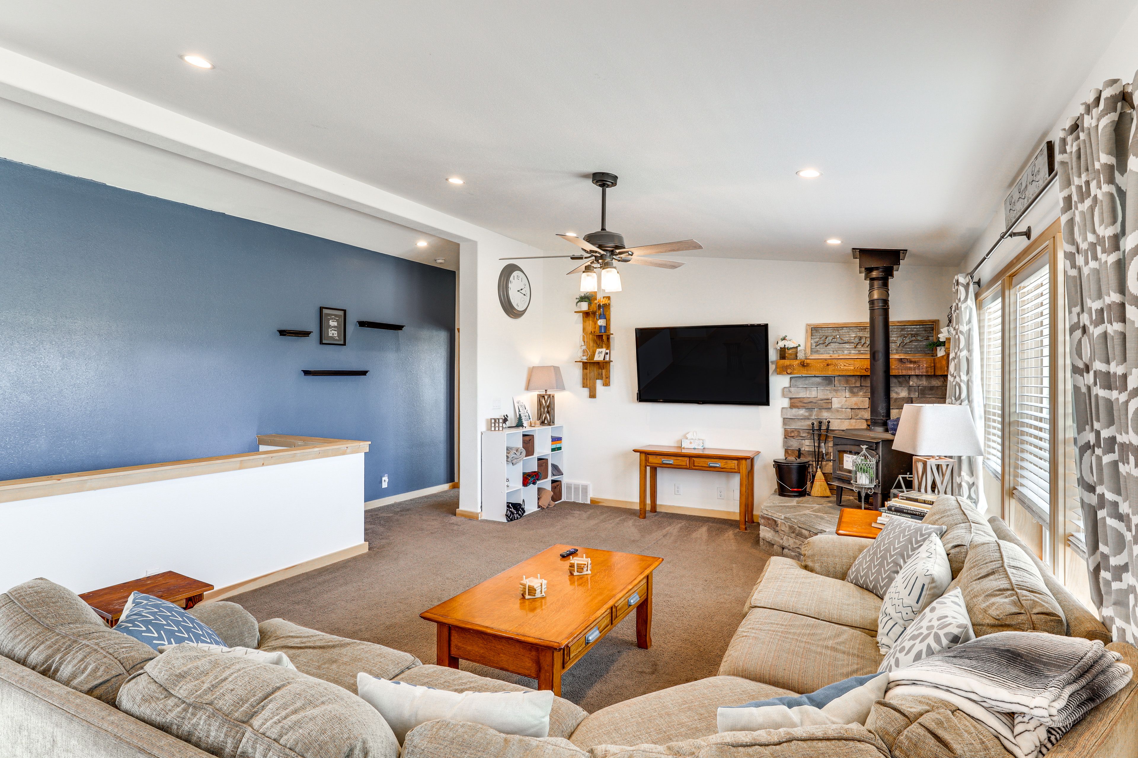 Living Room | 1st Floor | 2-Story Home | Central Air Conditioning