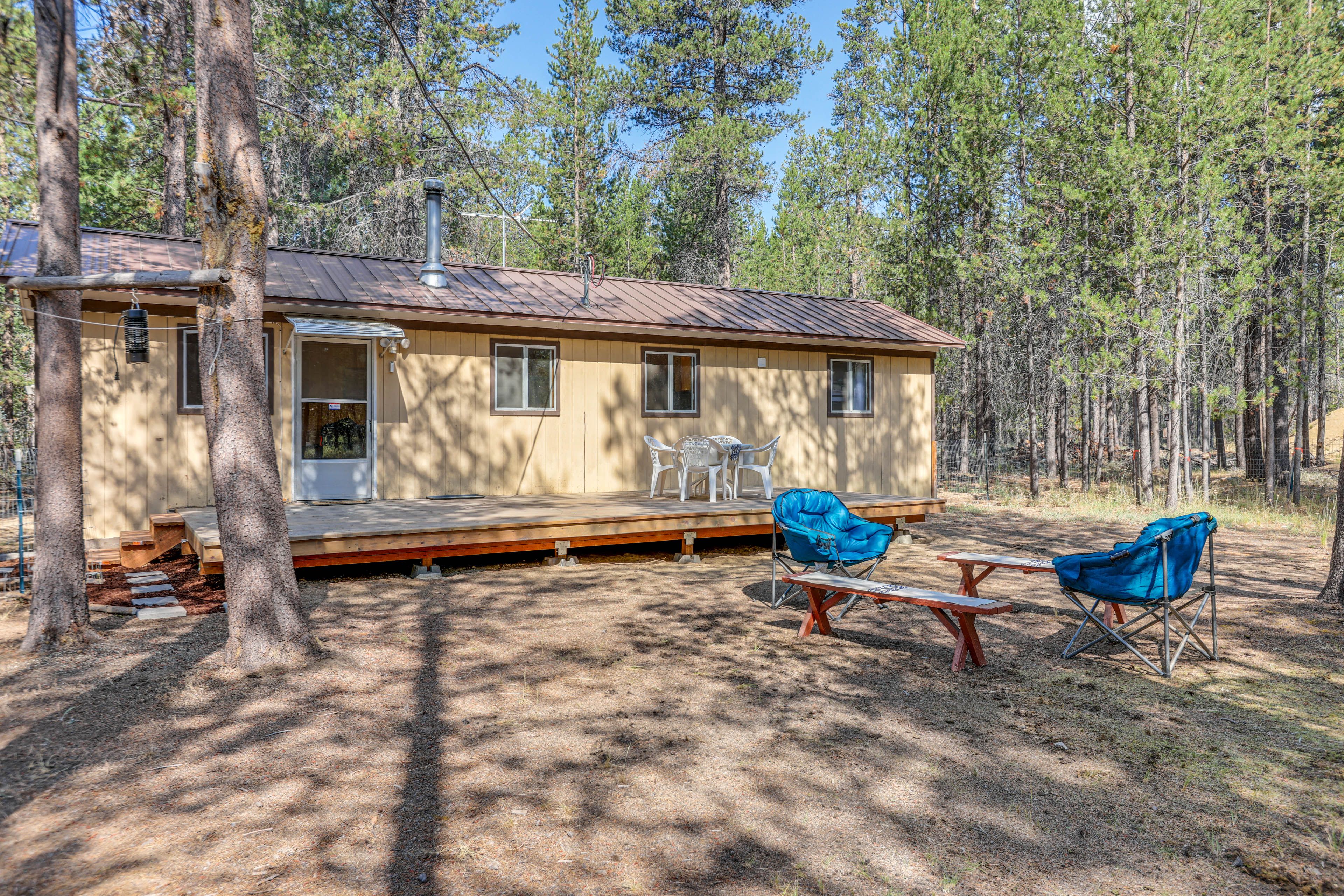 Exterior | Furnished Deck | Single-Story Home