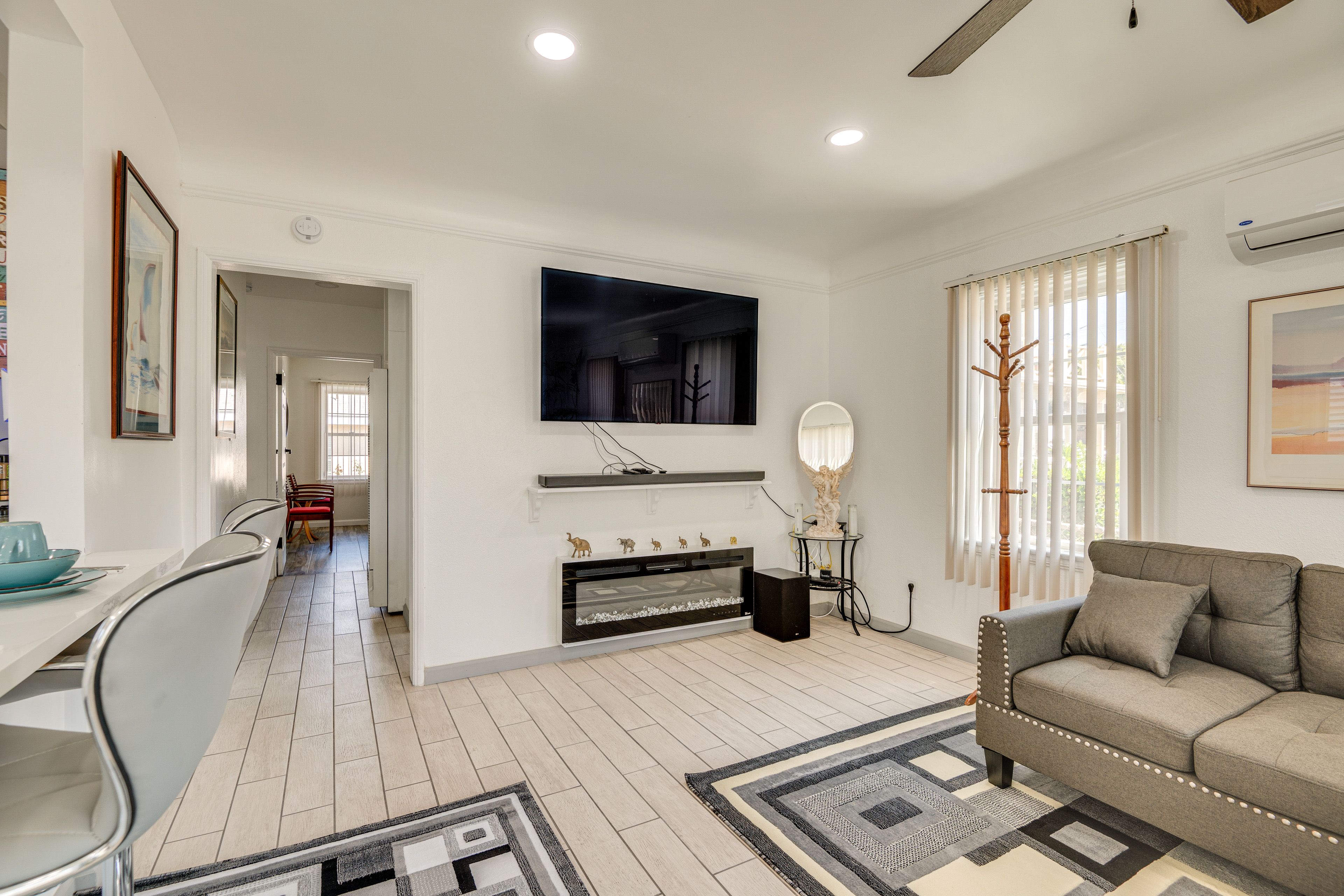 Living Area | Smart TV | Electric Fireplace