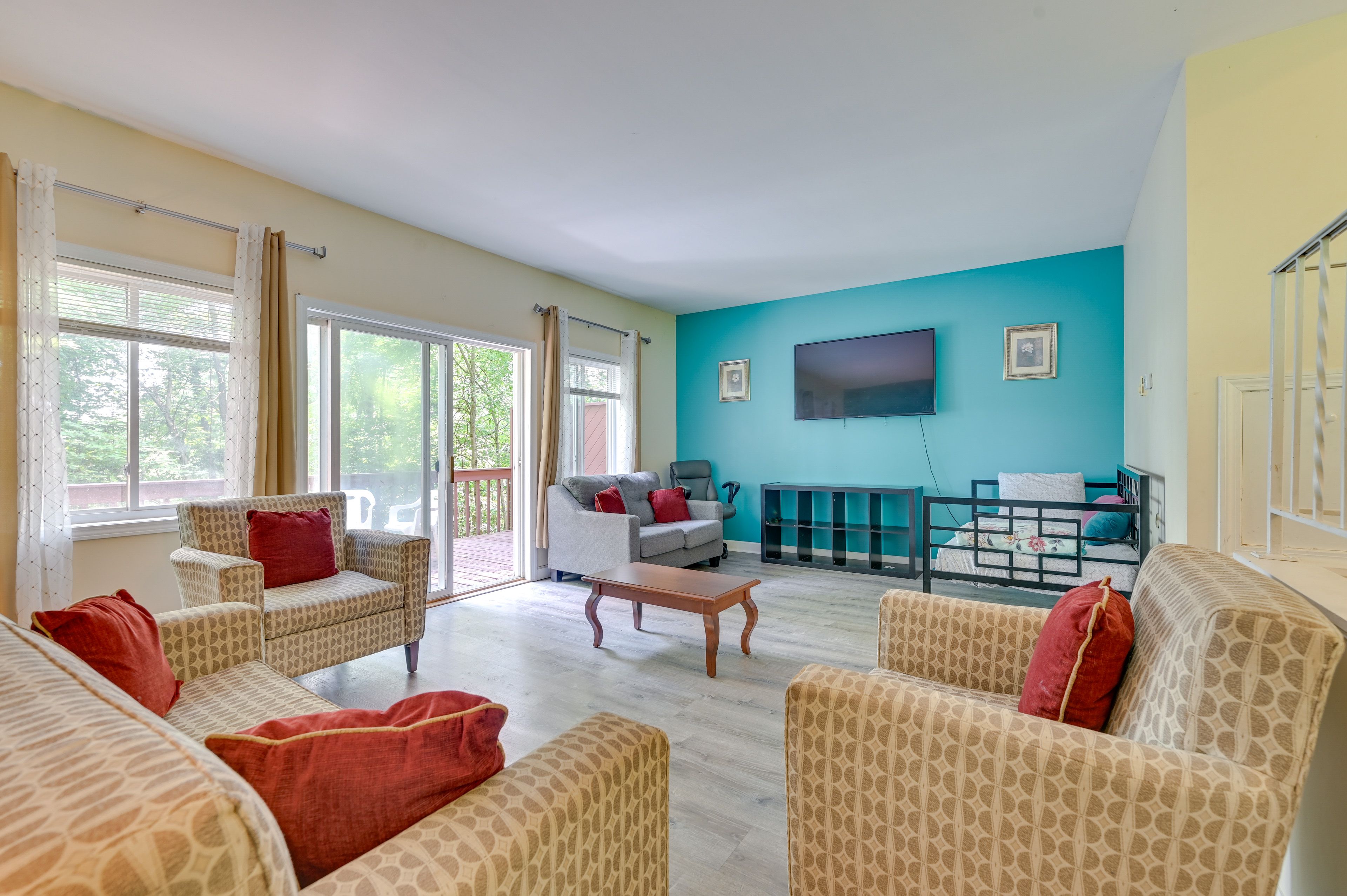 Lake George Vacation Rental | 2BR | 1BA | 1,750 Sq Ft | Stairs Required