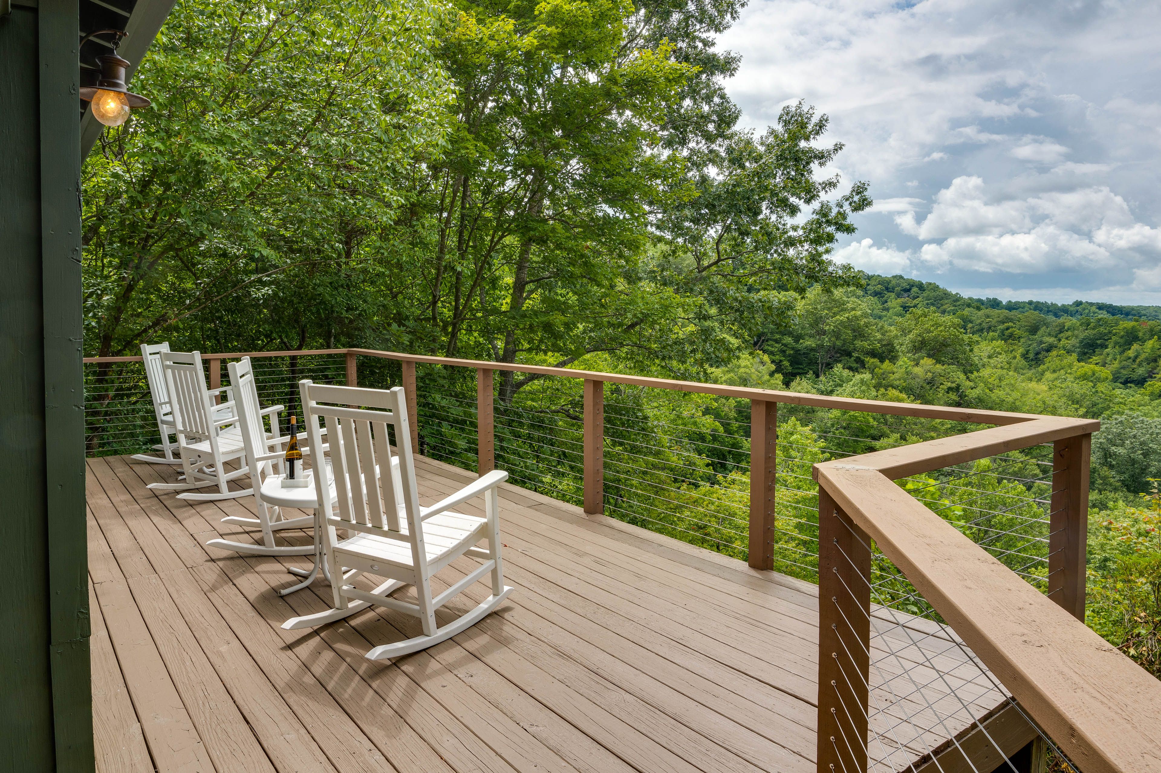 Private Deck | Charcoal Grill | Lake Views