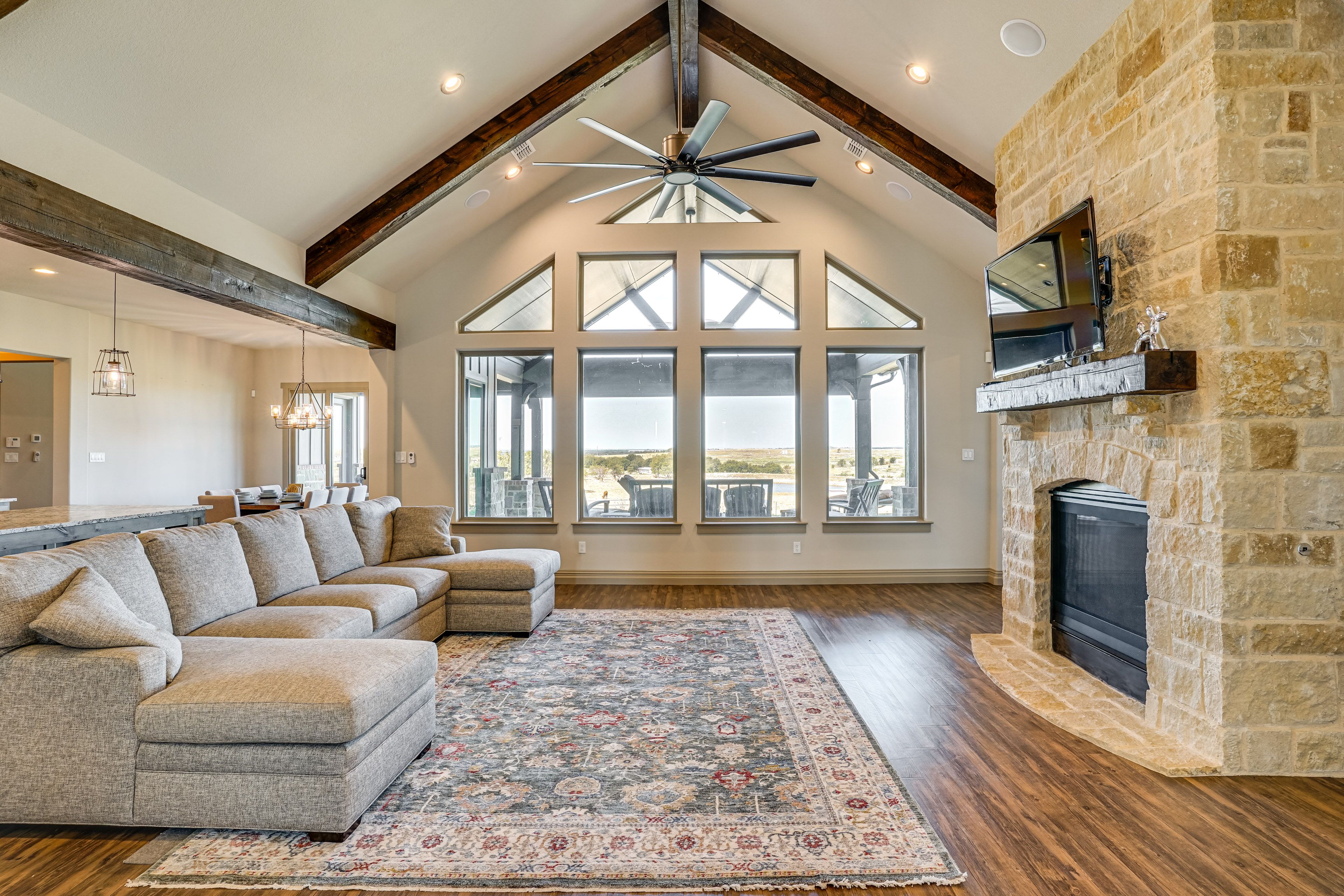 Living Room | Fireplace | Smart TV | 1st Floor