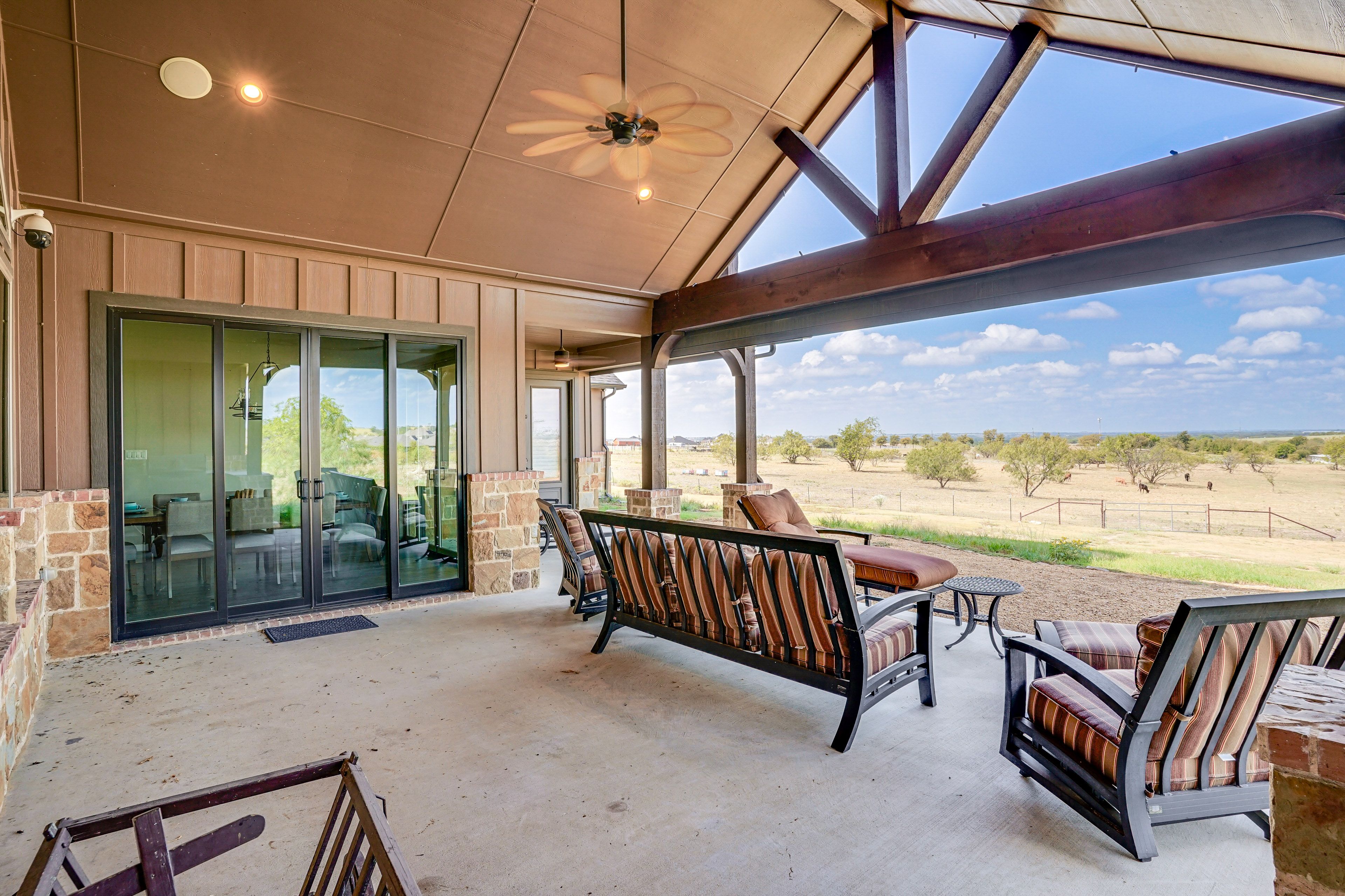 Covered Patio | Pasture Views