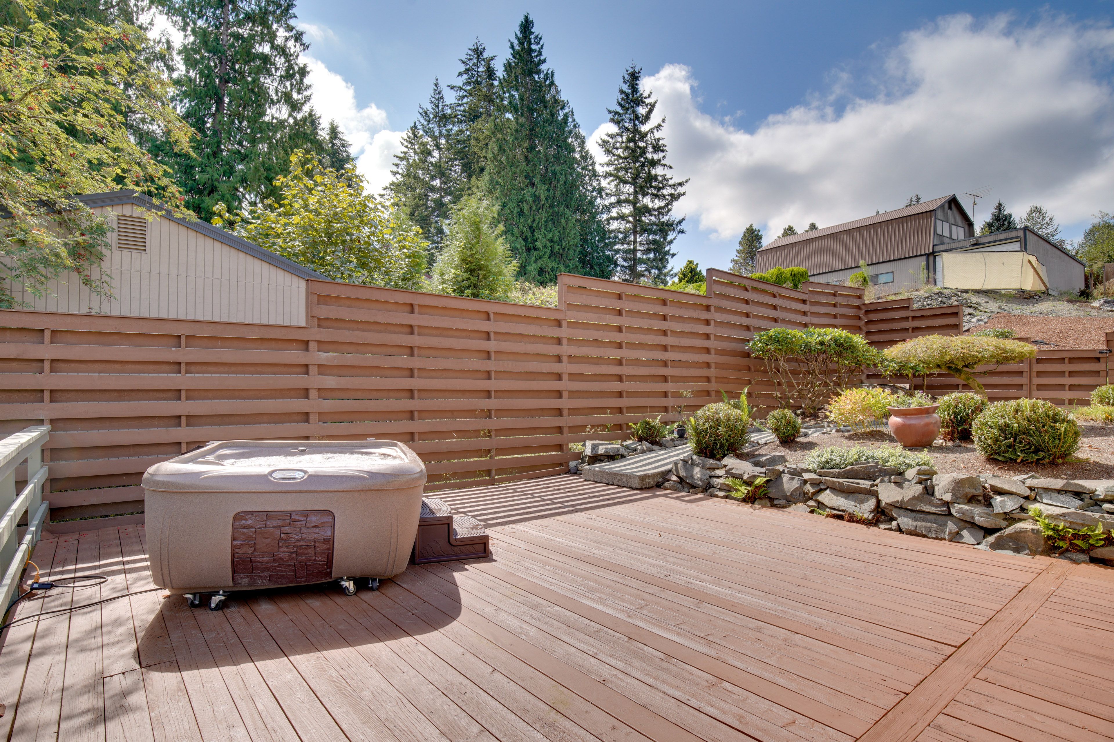 Fenced-In Garden | Private Hot Tub