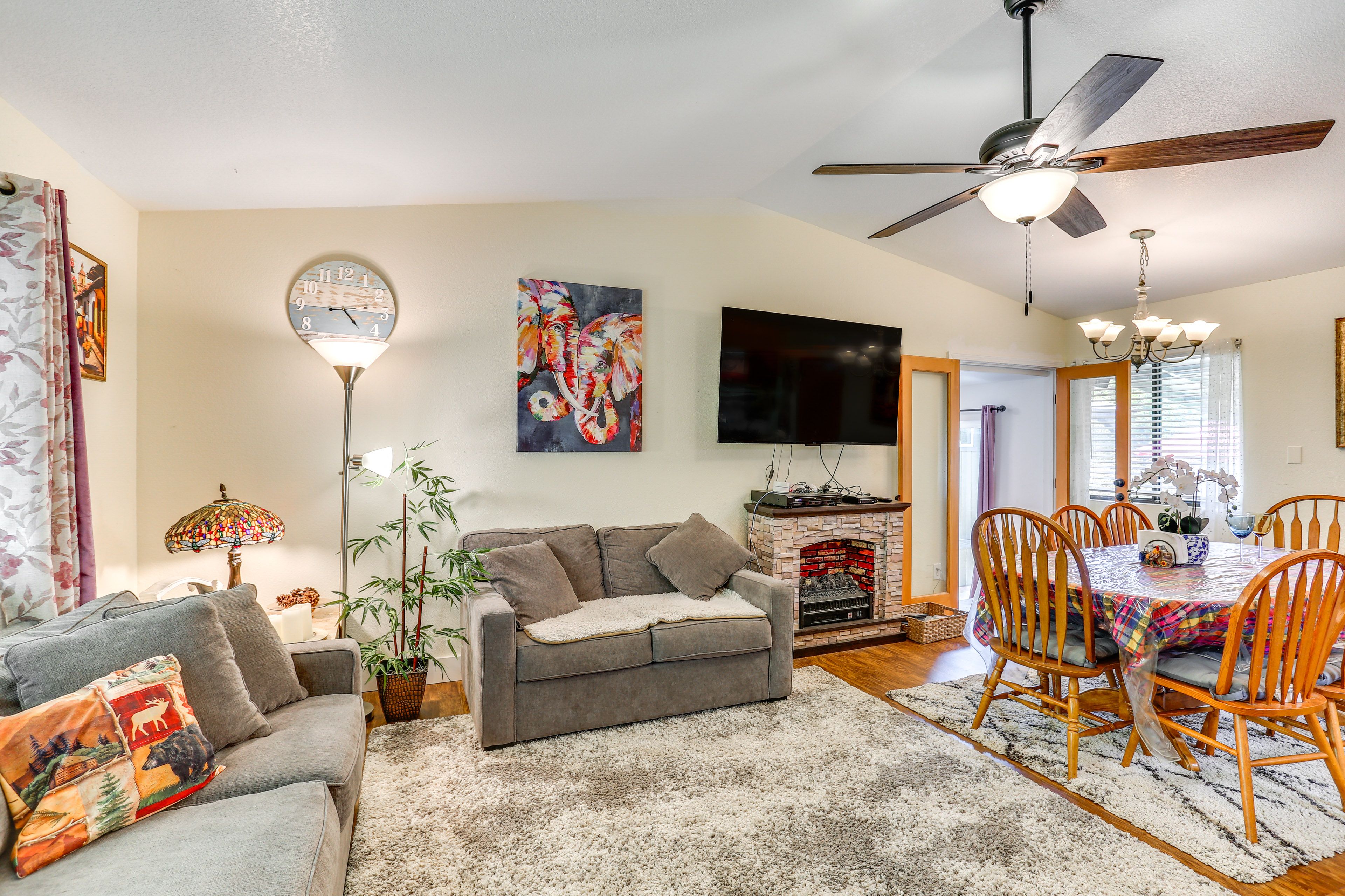Living Area | 65" Smart TV w/ Roku | Free WiFi | Single-Story Home