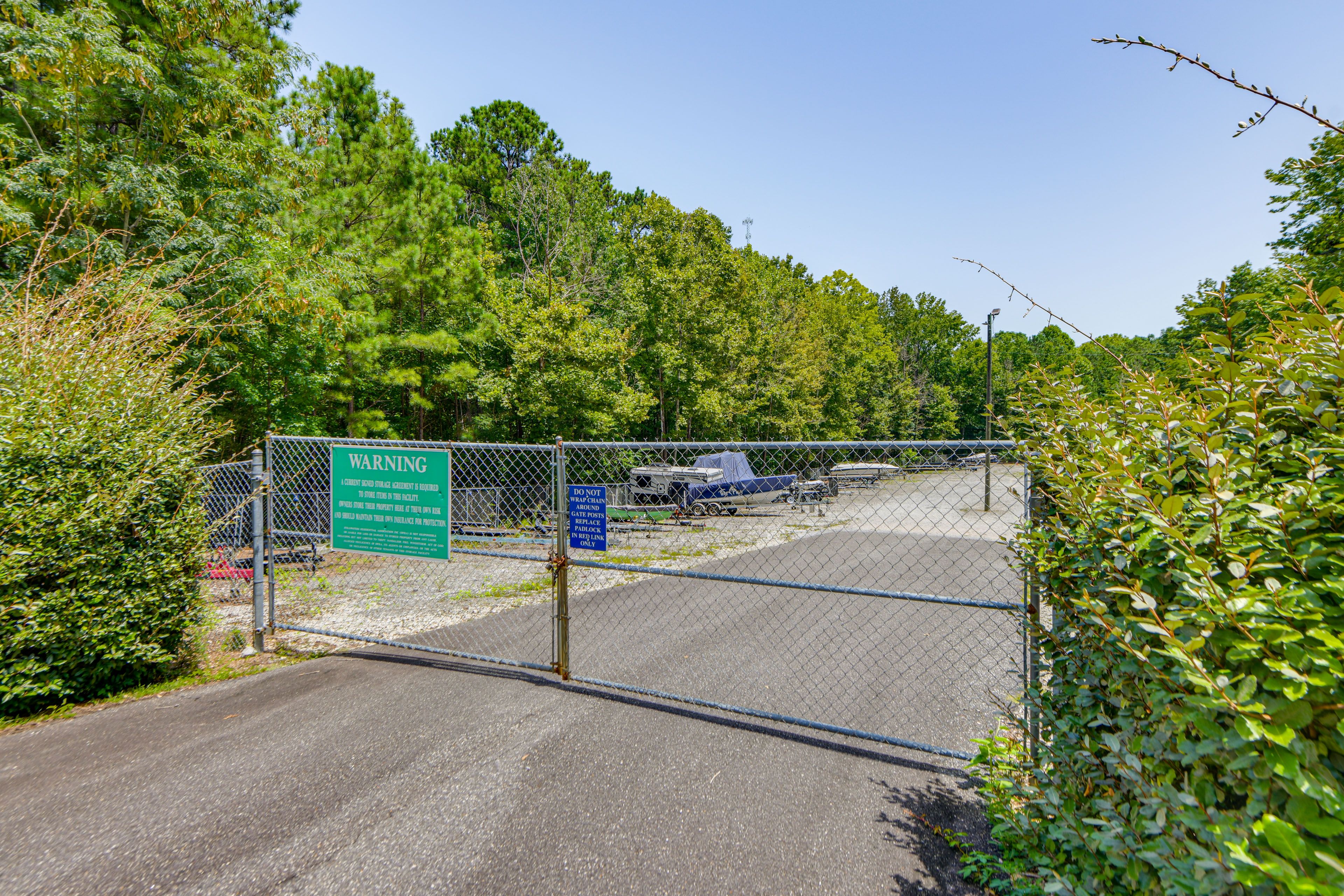 Gated Area | Boat Trailer Parking Available