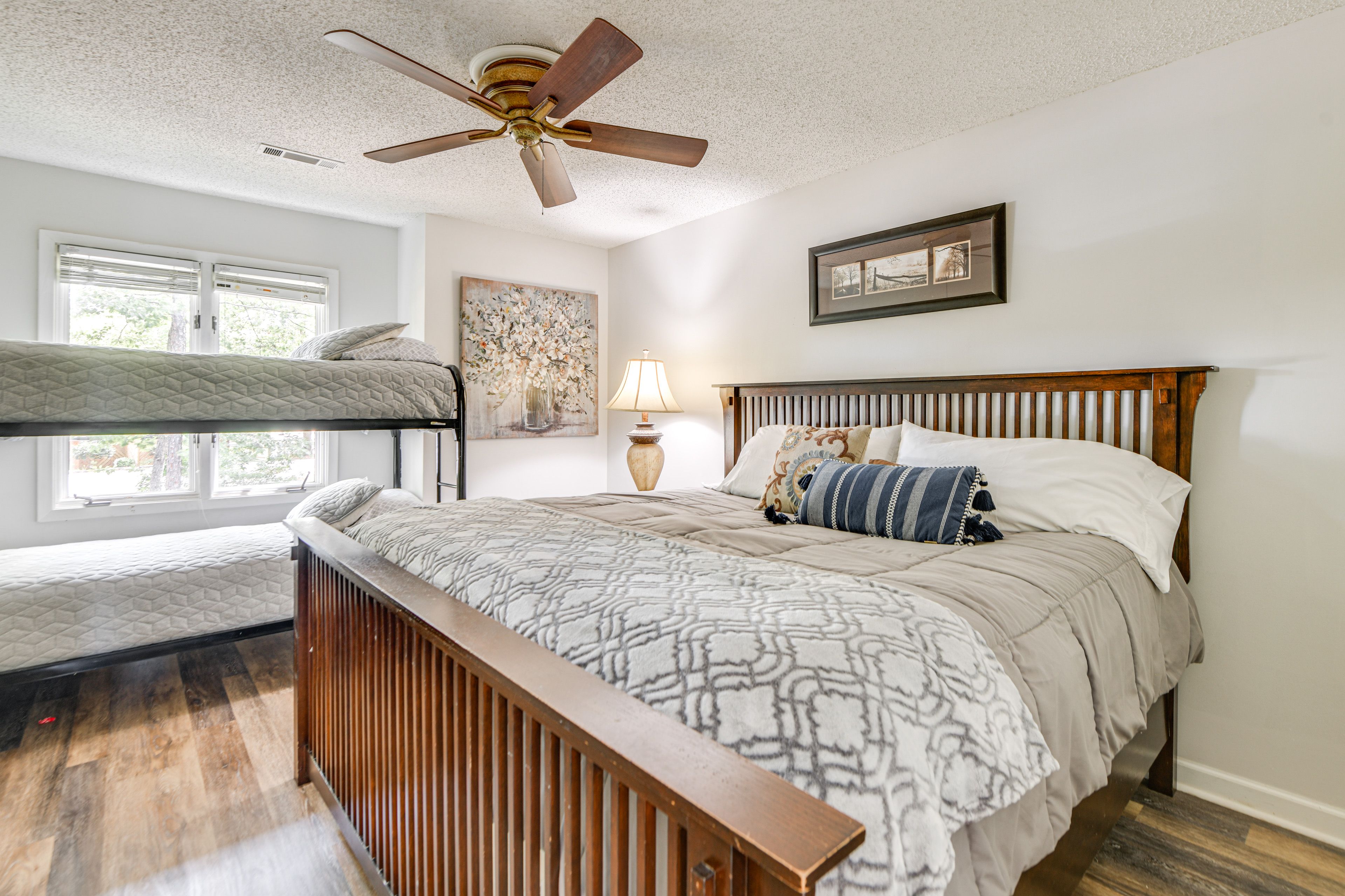 Bedroom 2 | 2nd Floor | King Bed | Twin Bunk Bed | Smart TV w/ Cable
