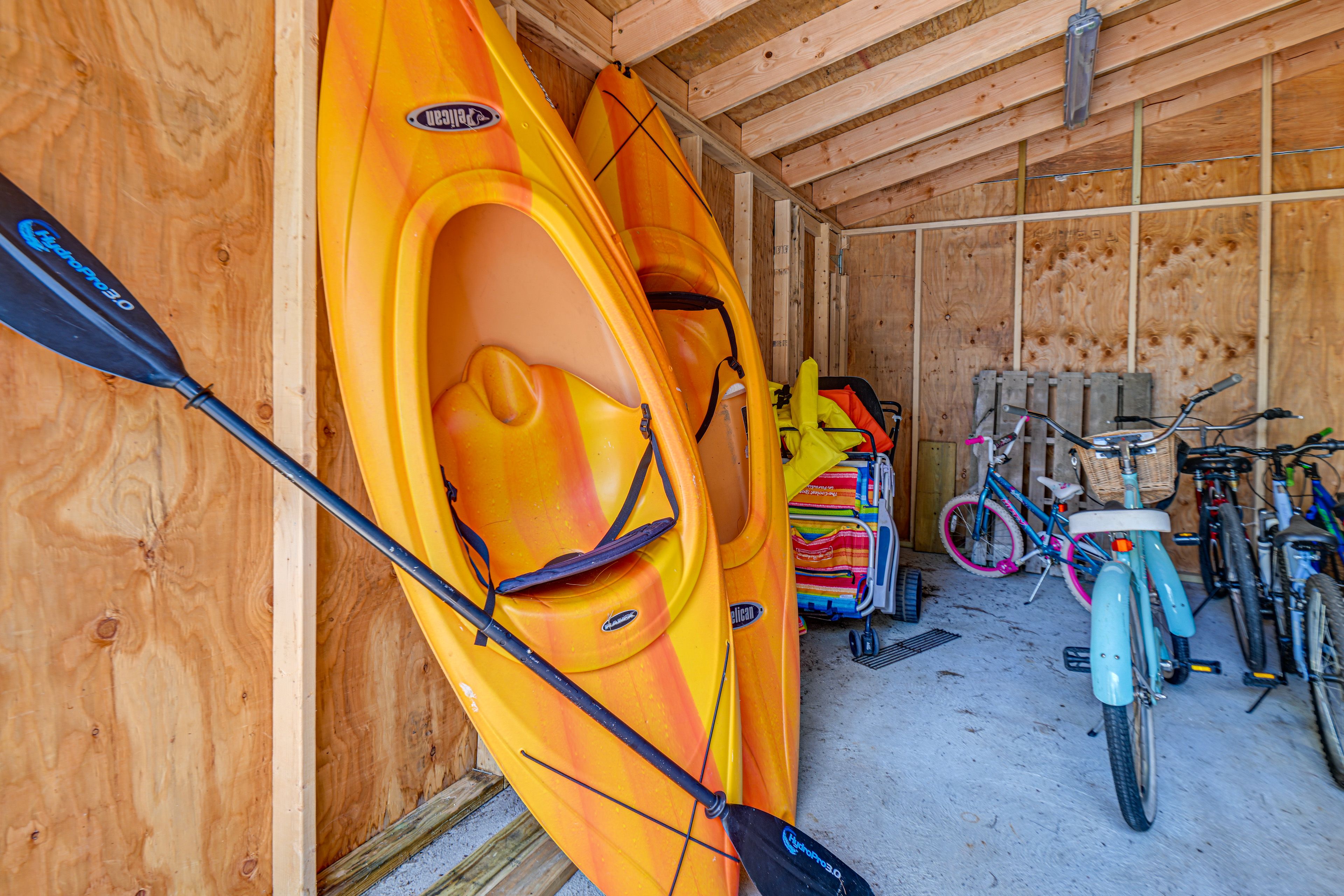4 Single Kayaks | Life Vests | 4 Bicycles