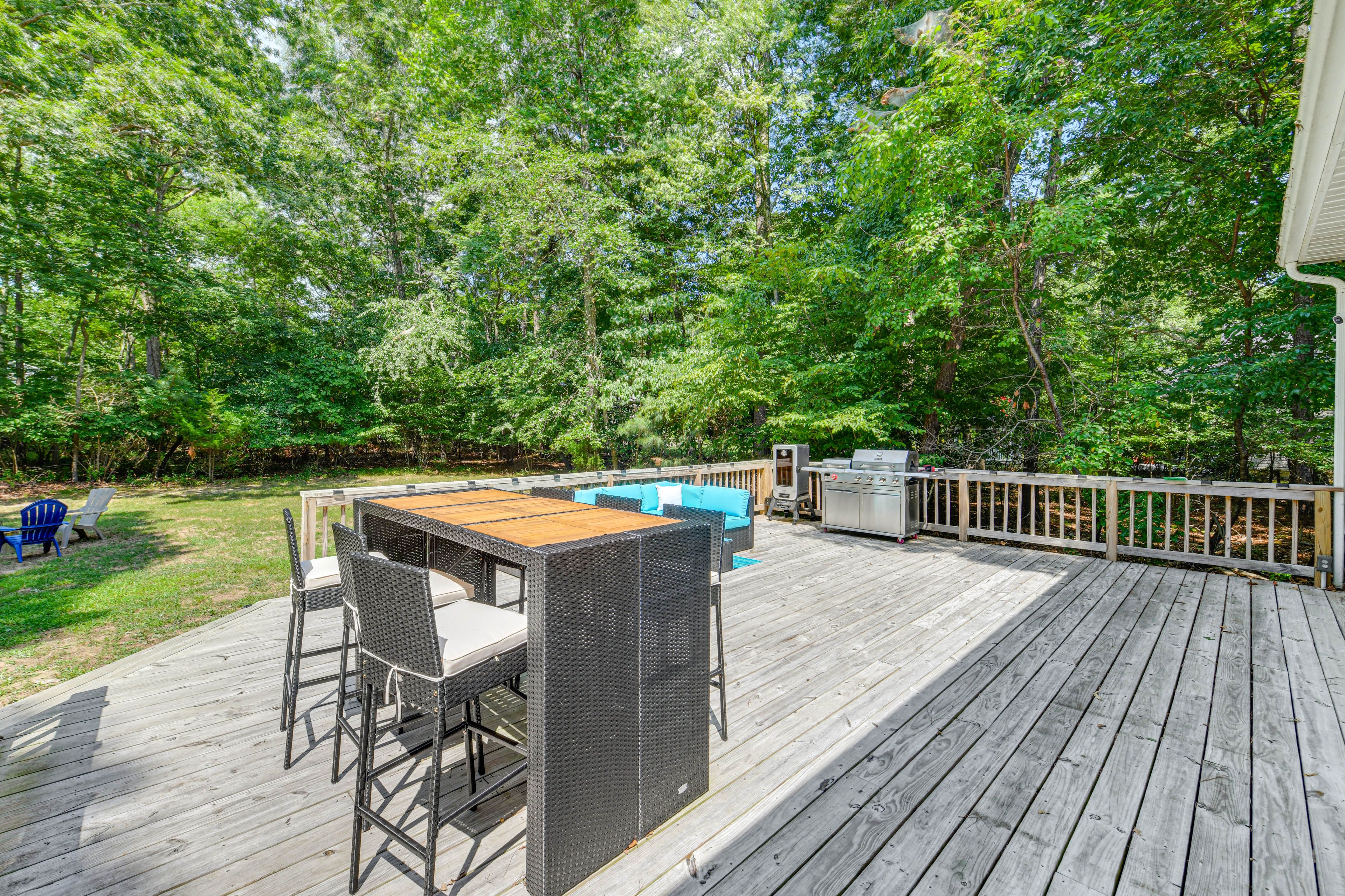 Spacious Deck | Gas Grill | Dining Area