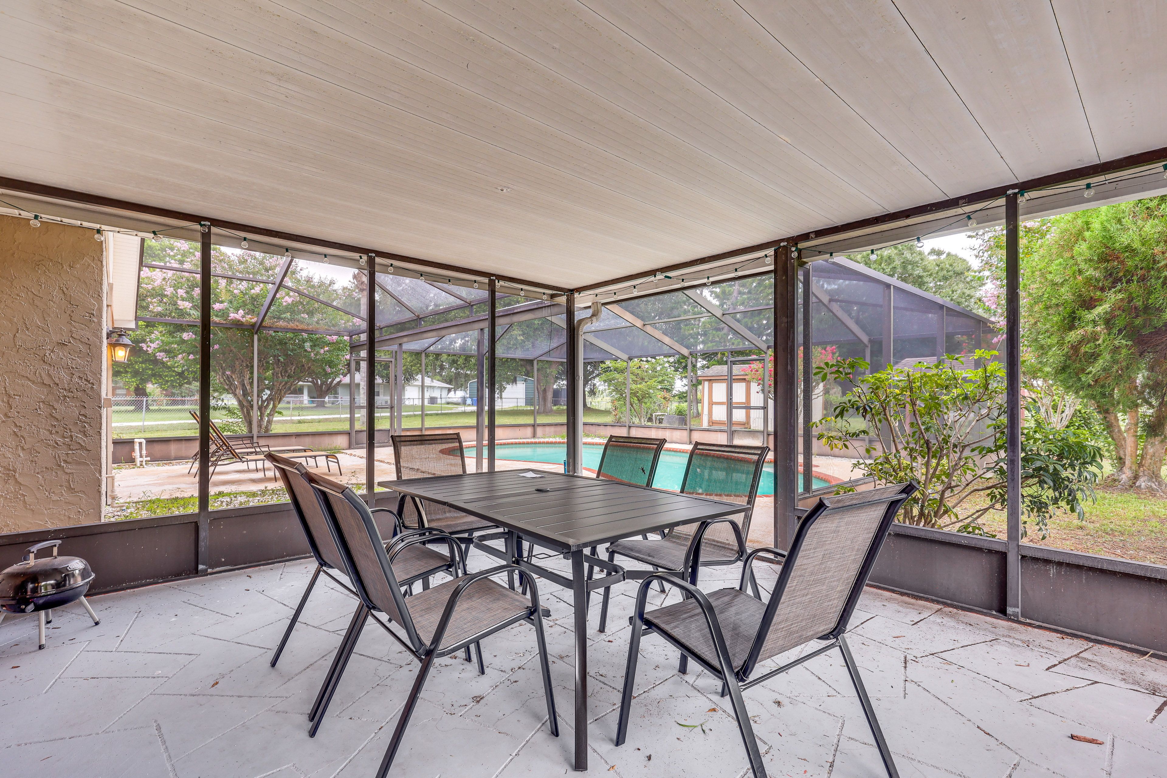 Screened Porch | Dining Area | Charcoal Grill