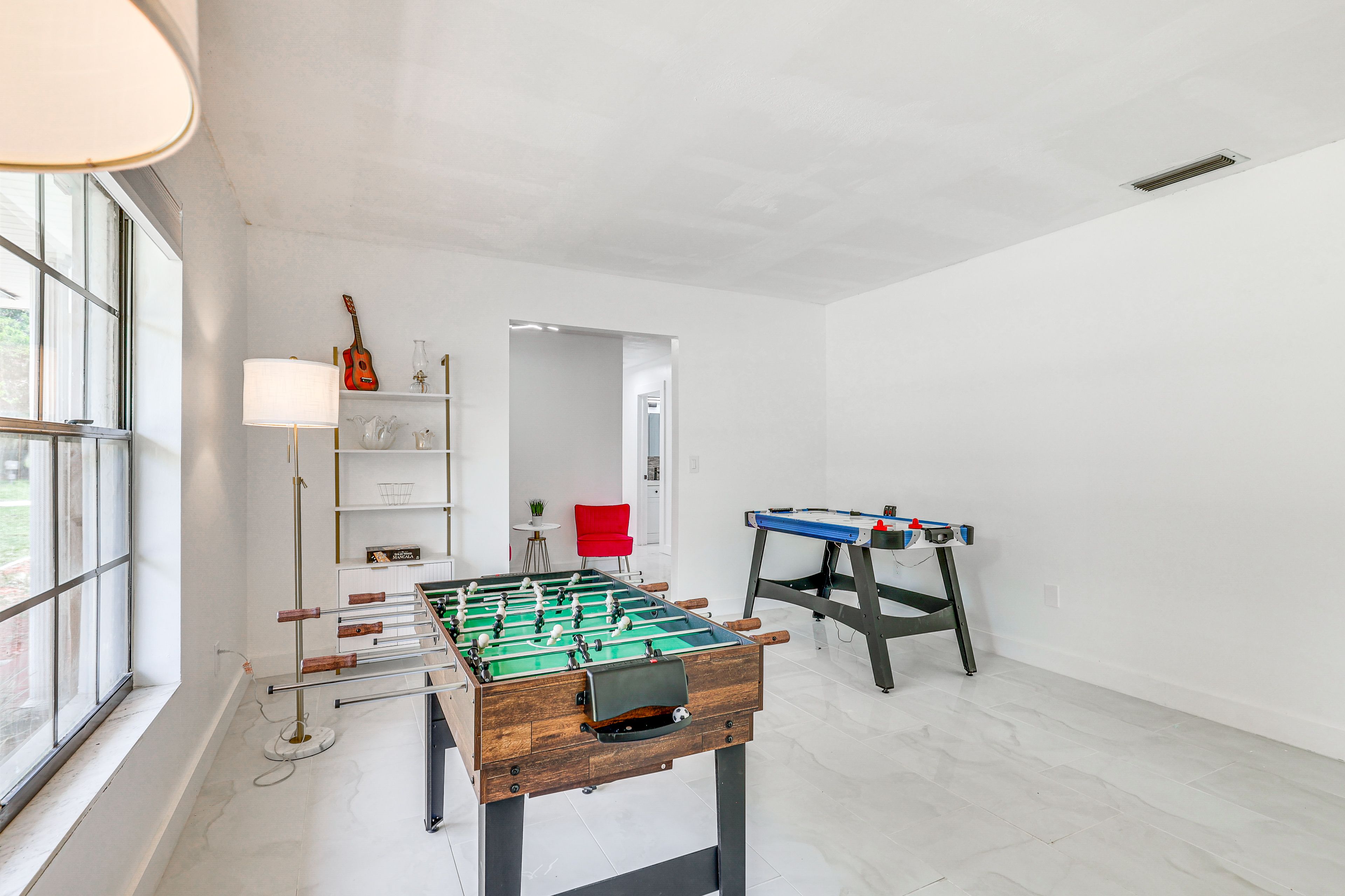 Game Room | Foosball & Air Hockey Tables | Board Games | Single-Story Home