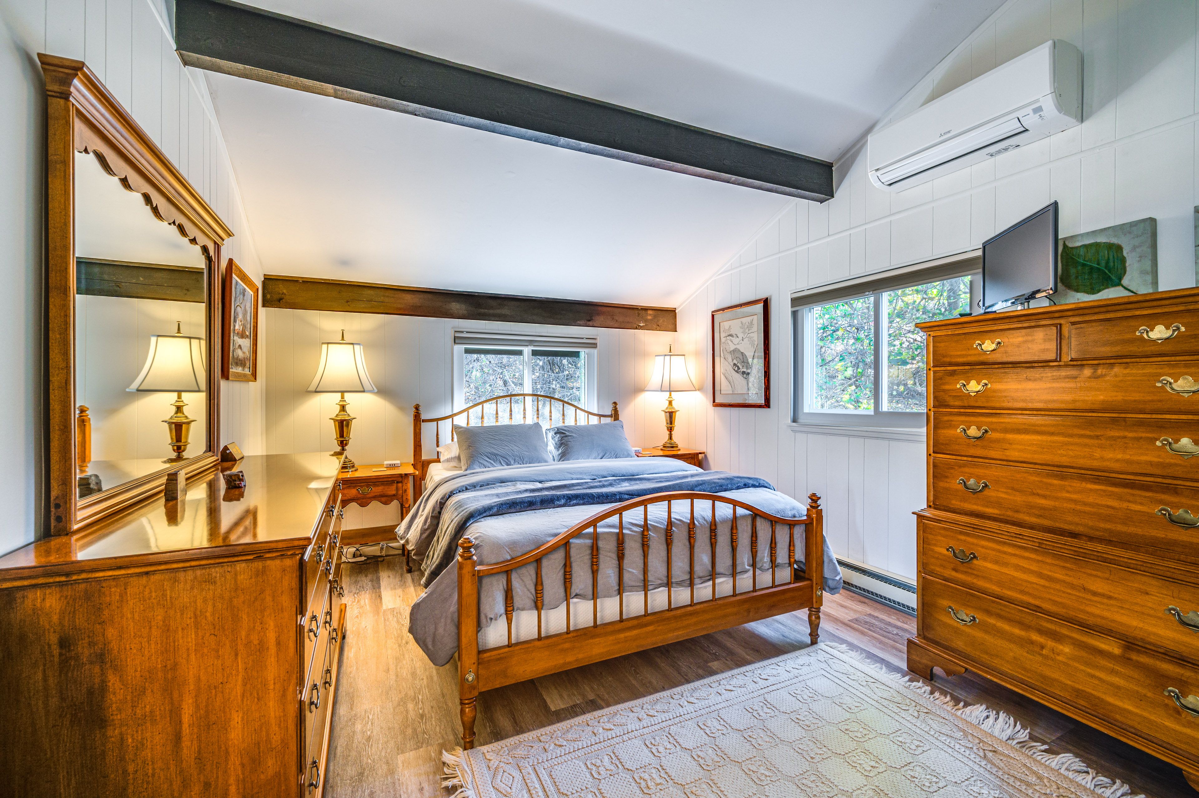 Bedroom 2 | Queen Bed | Portable Crib | 2nd Floor | Hangers