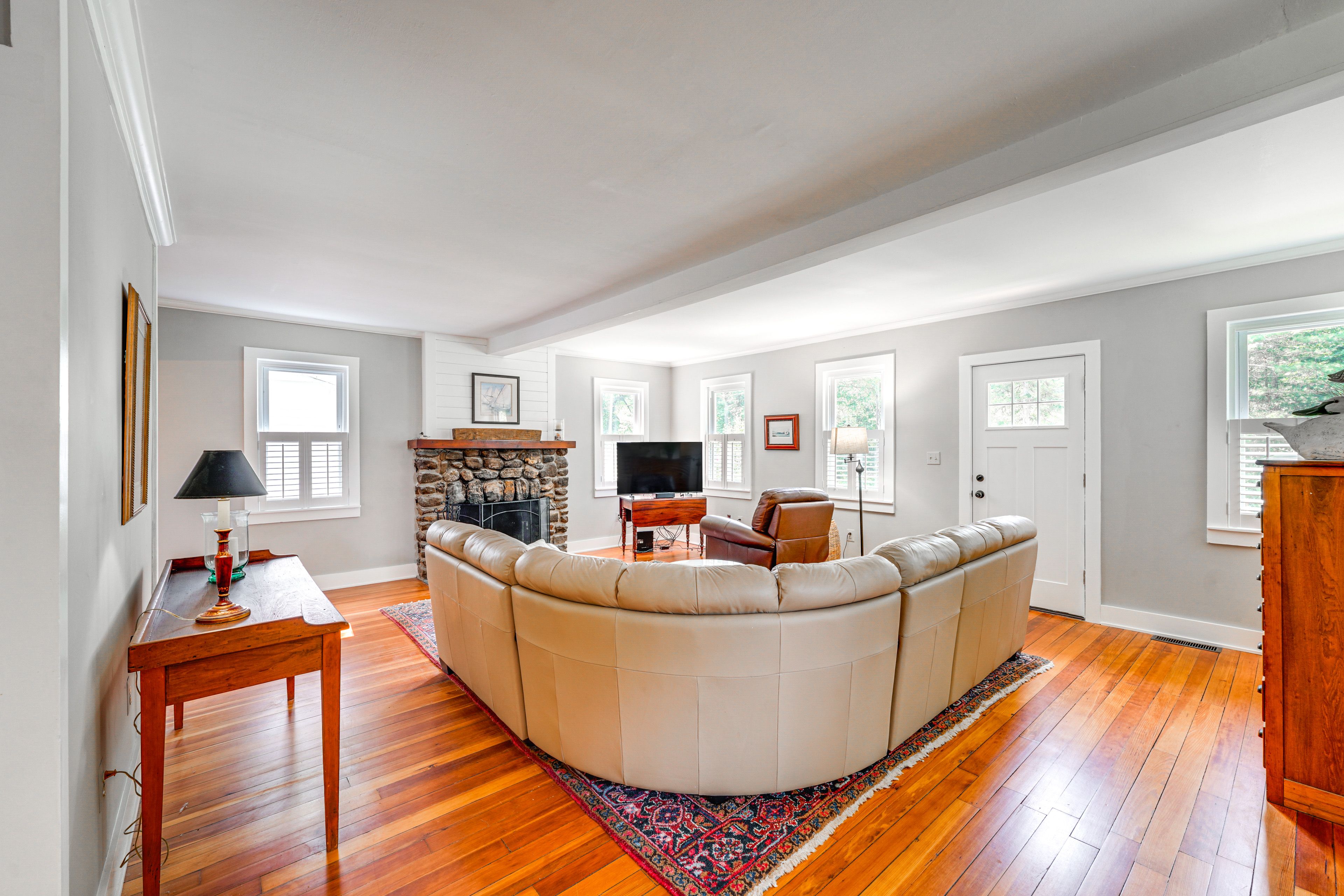 Living Room | 1st Floor | Fireplace | Central A/C & Heat