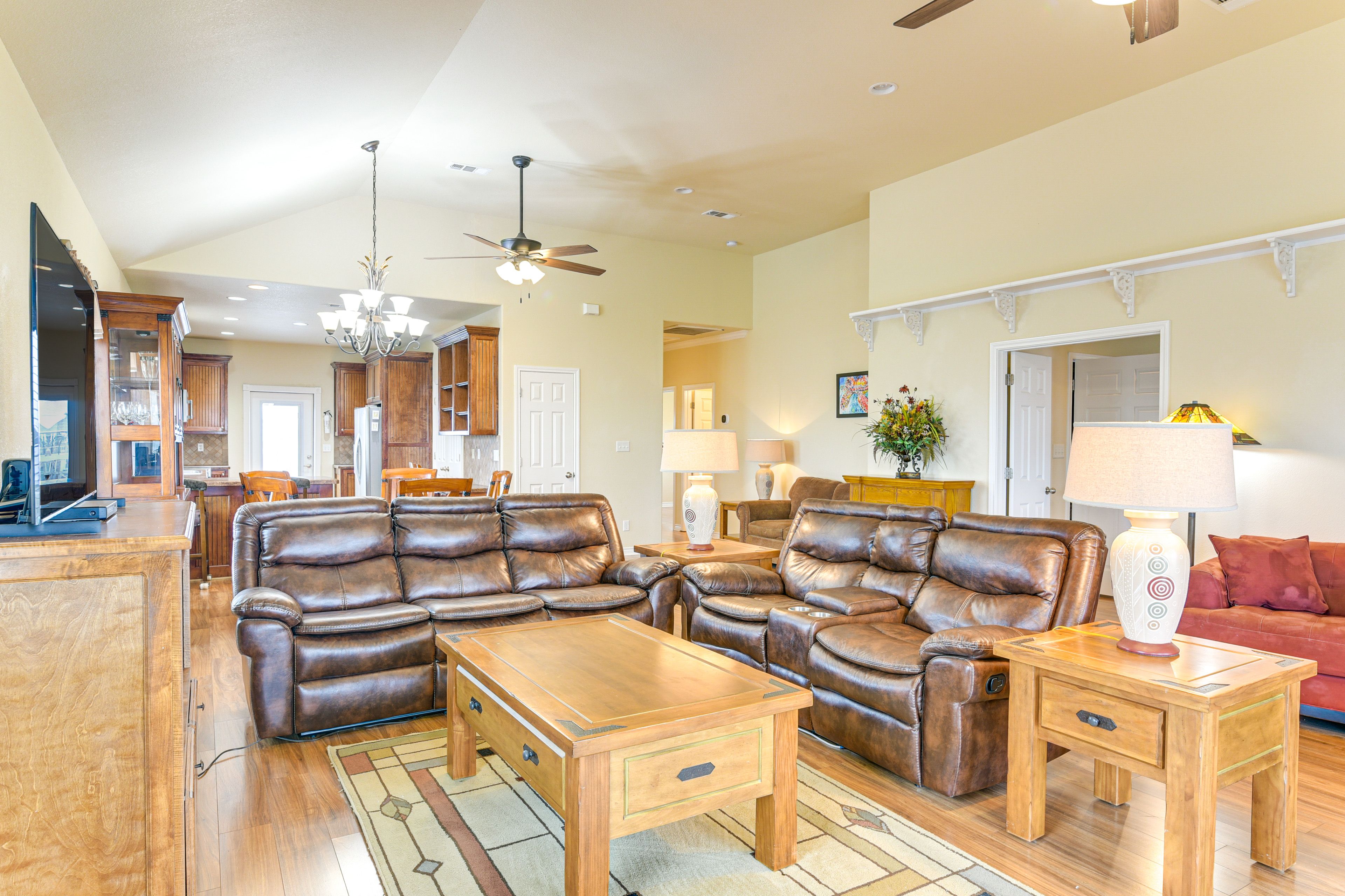 Living Room | Single-Story Home | Central A/C & Heat | Free WiFi