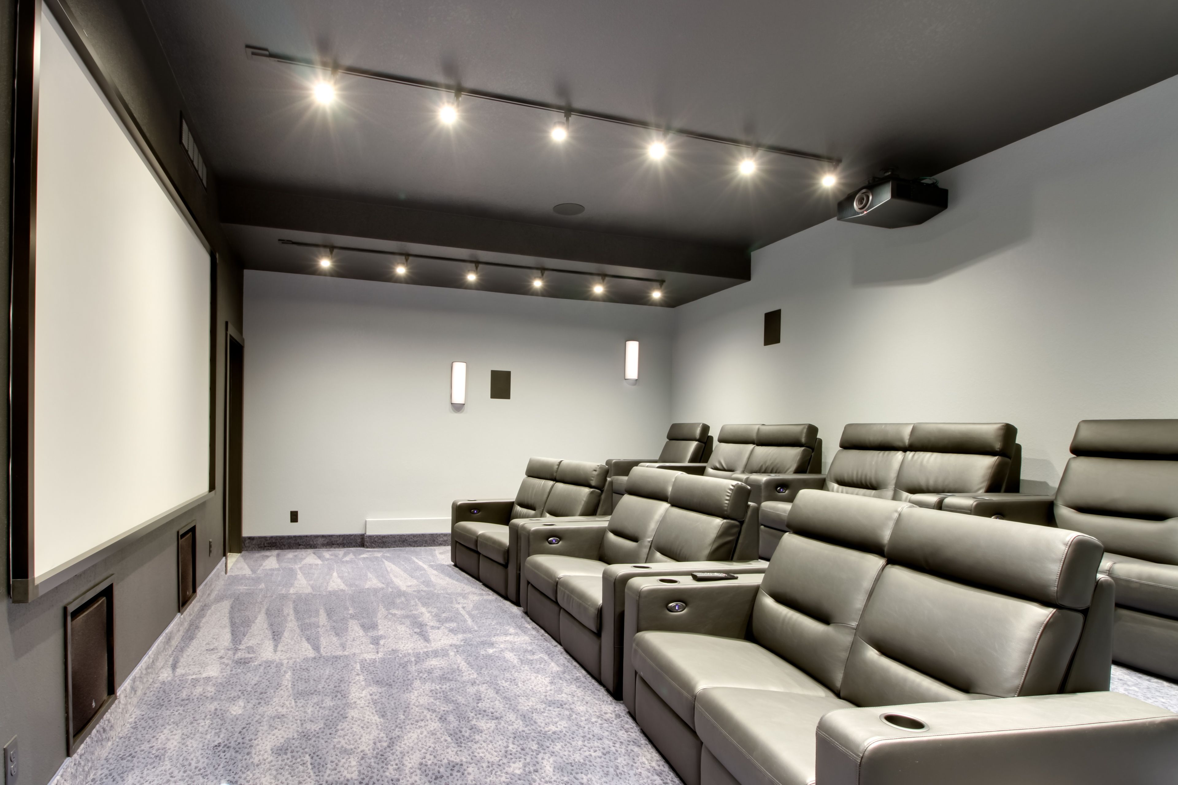 Theater Room | Projector Screen | Basement Level