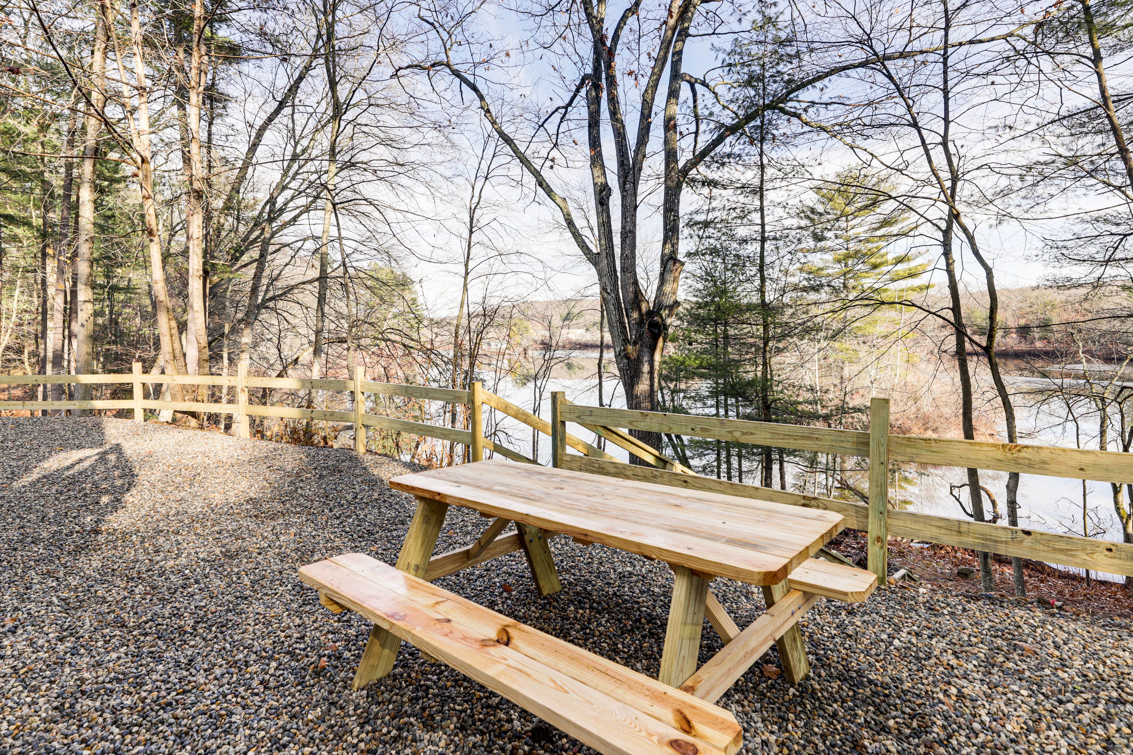 Picnic Area | Home Exterior | On-Site Pond