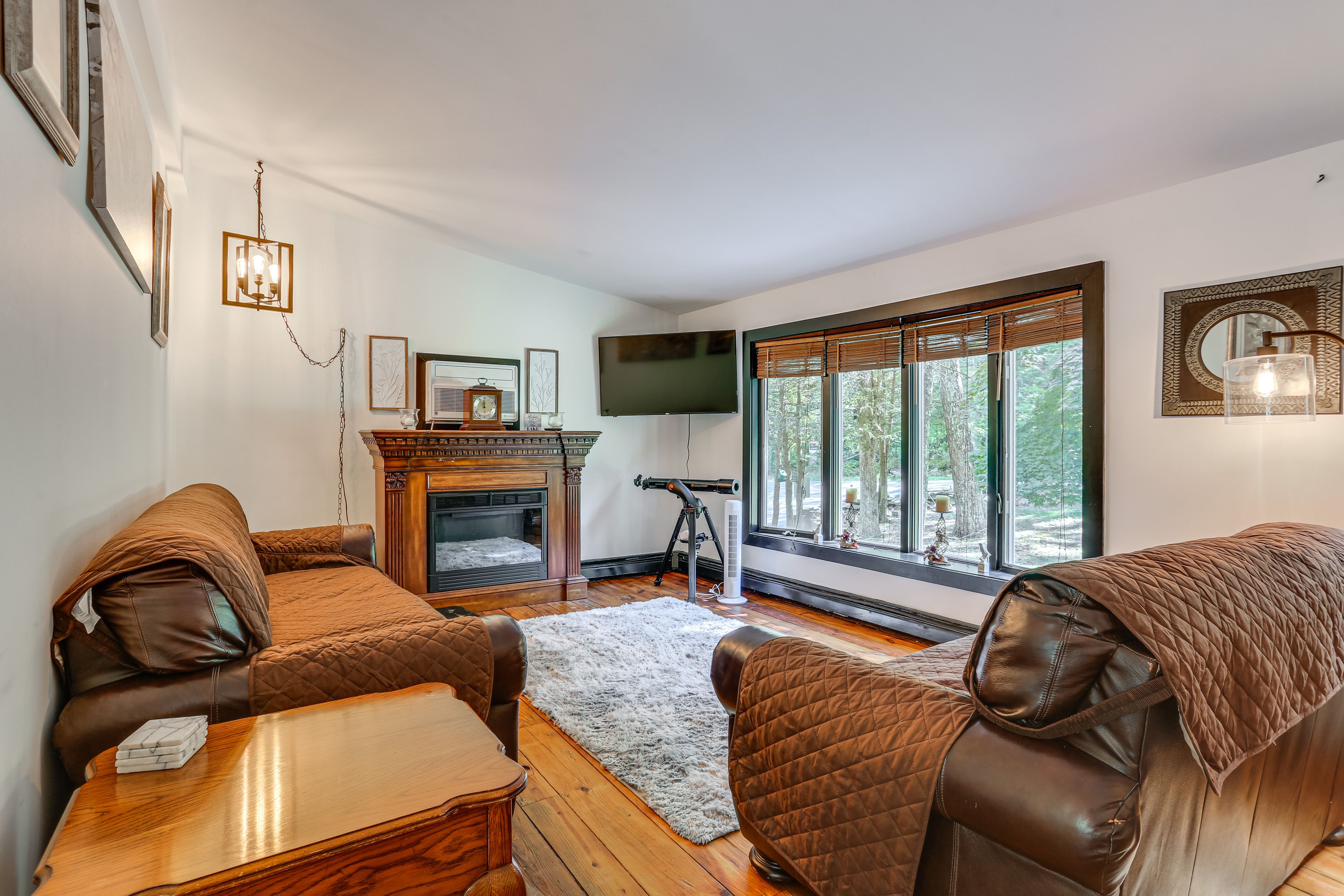 Living Room | 1st Floor | Smart TV | Fireplace | Telescope