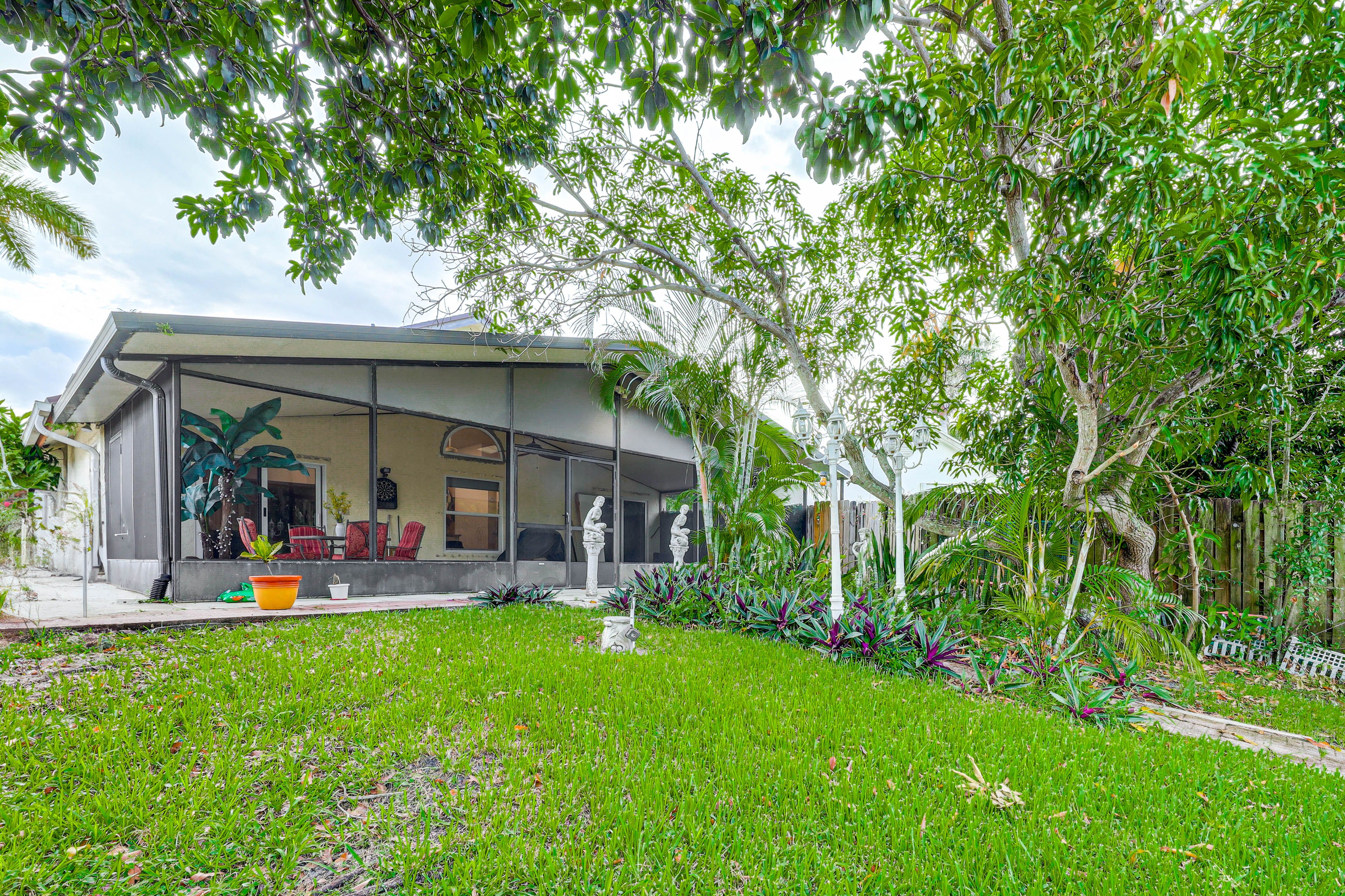 Fenced Yard | Screened-In Lanai | Water Views