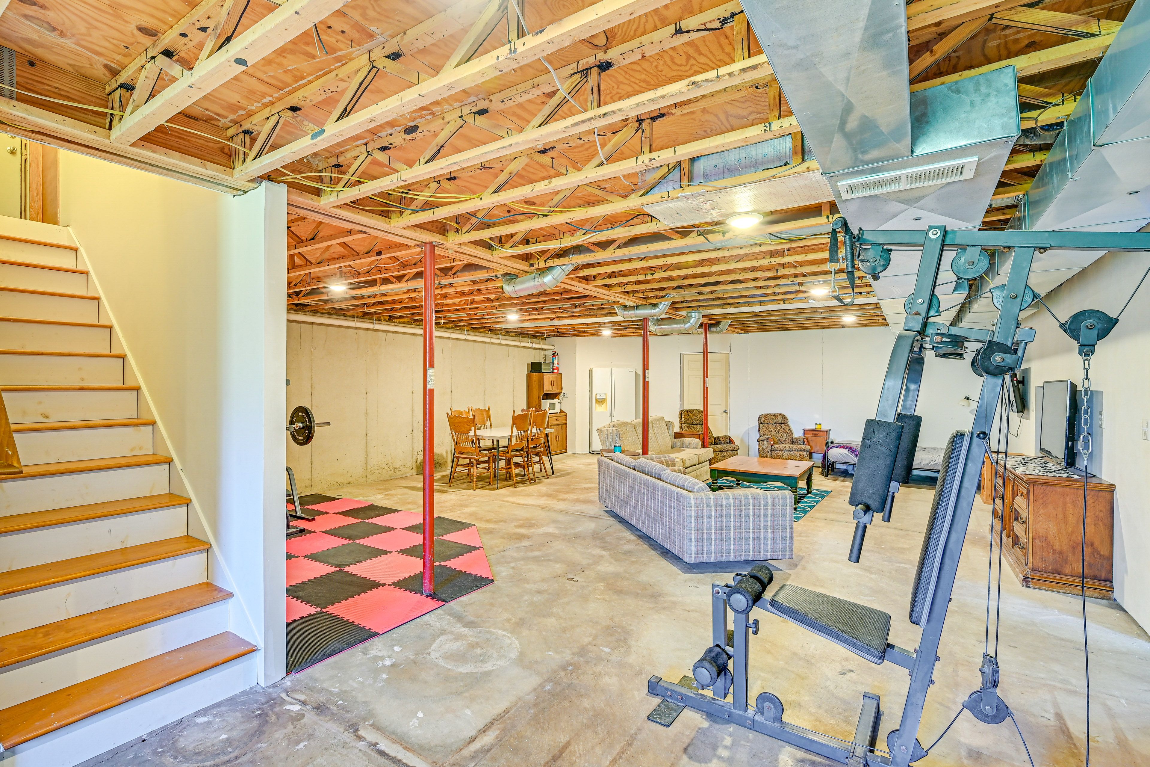 Basement | Full Futon | Gym Equipment