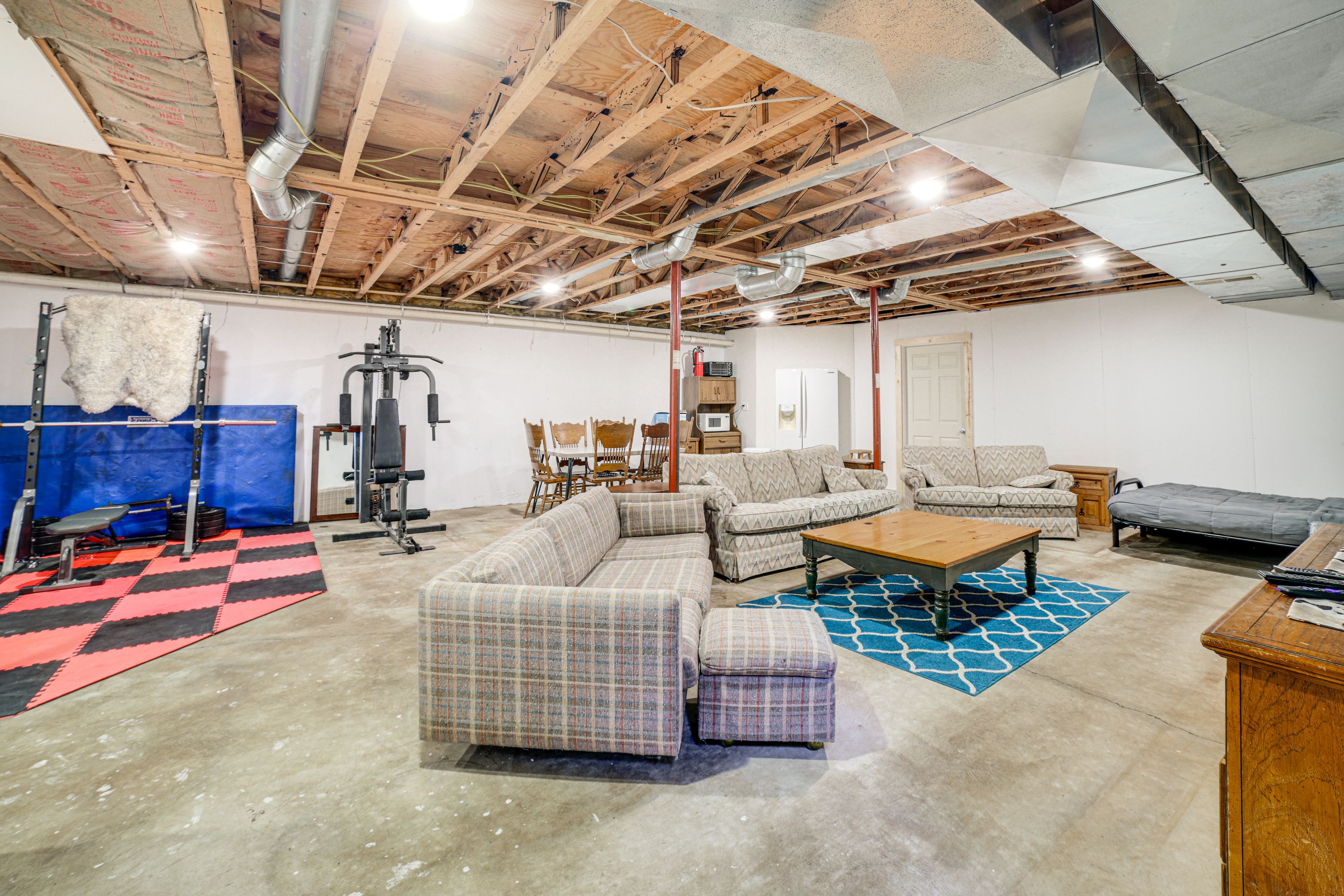 Basement | Full Futon | Gym Equipment