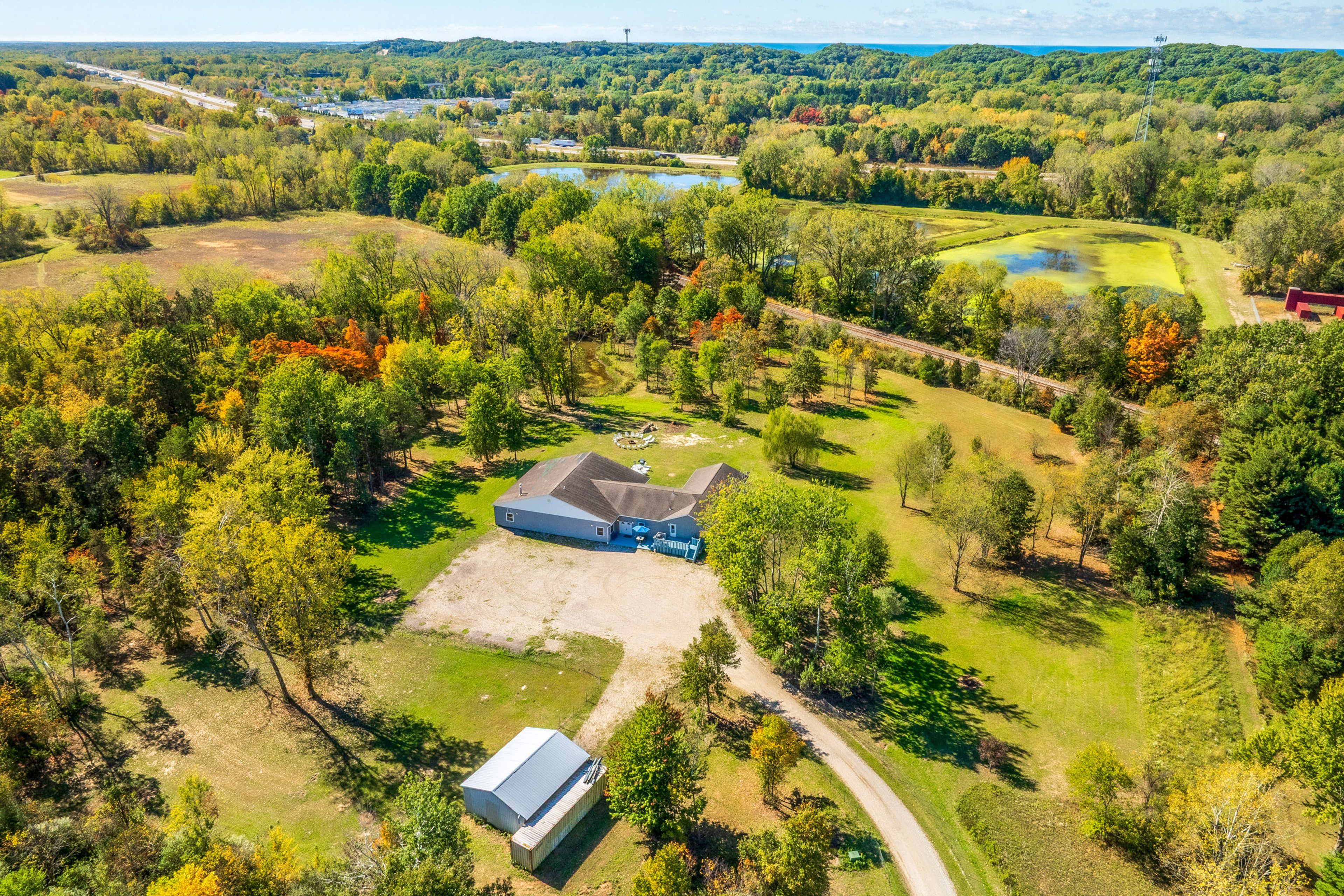 Aerial View |  Parking | Driveway (Ample Parking)