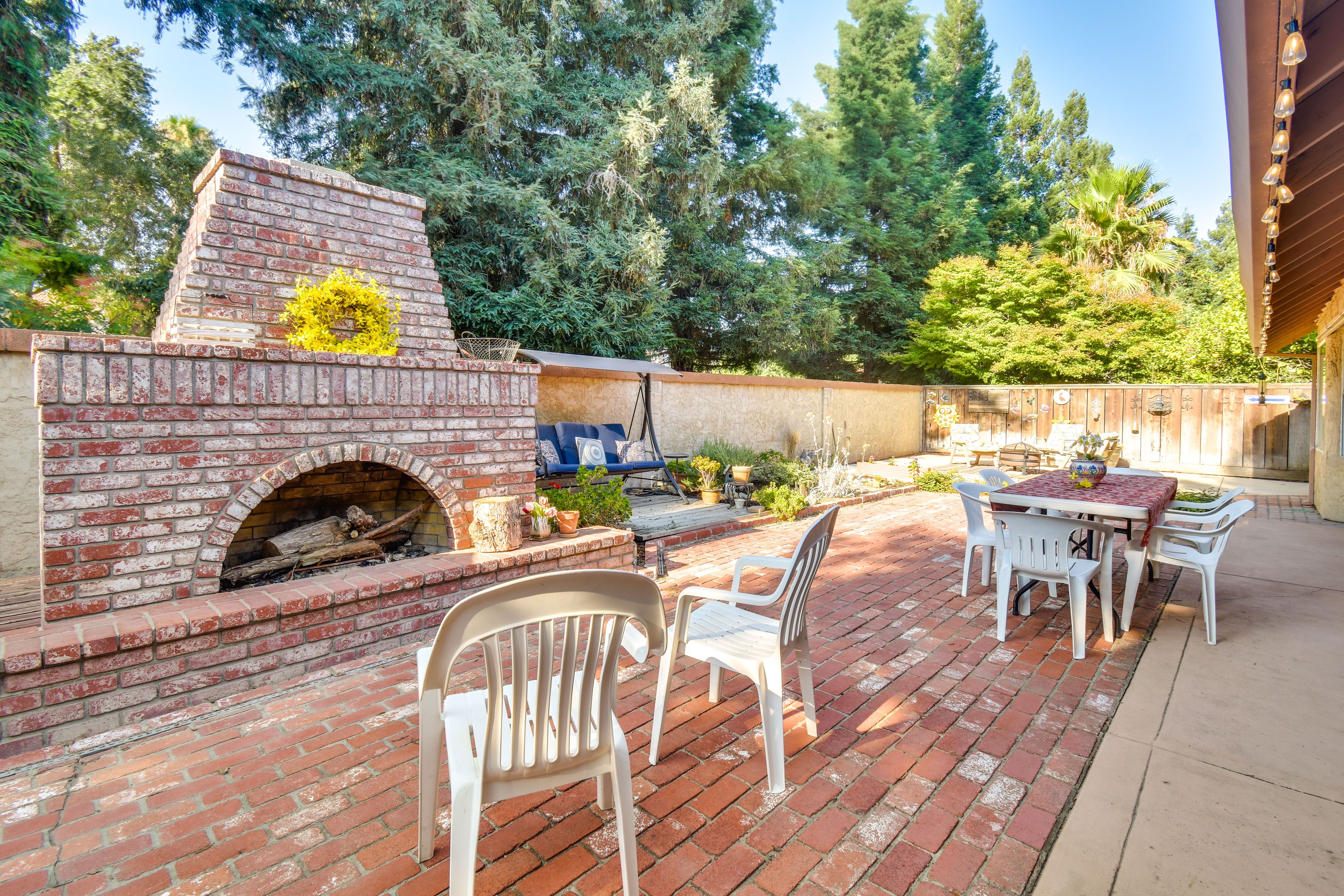 Private Patio | Seasonal Wood-Burning Fireplace