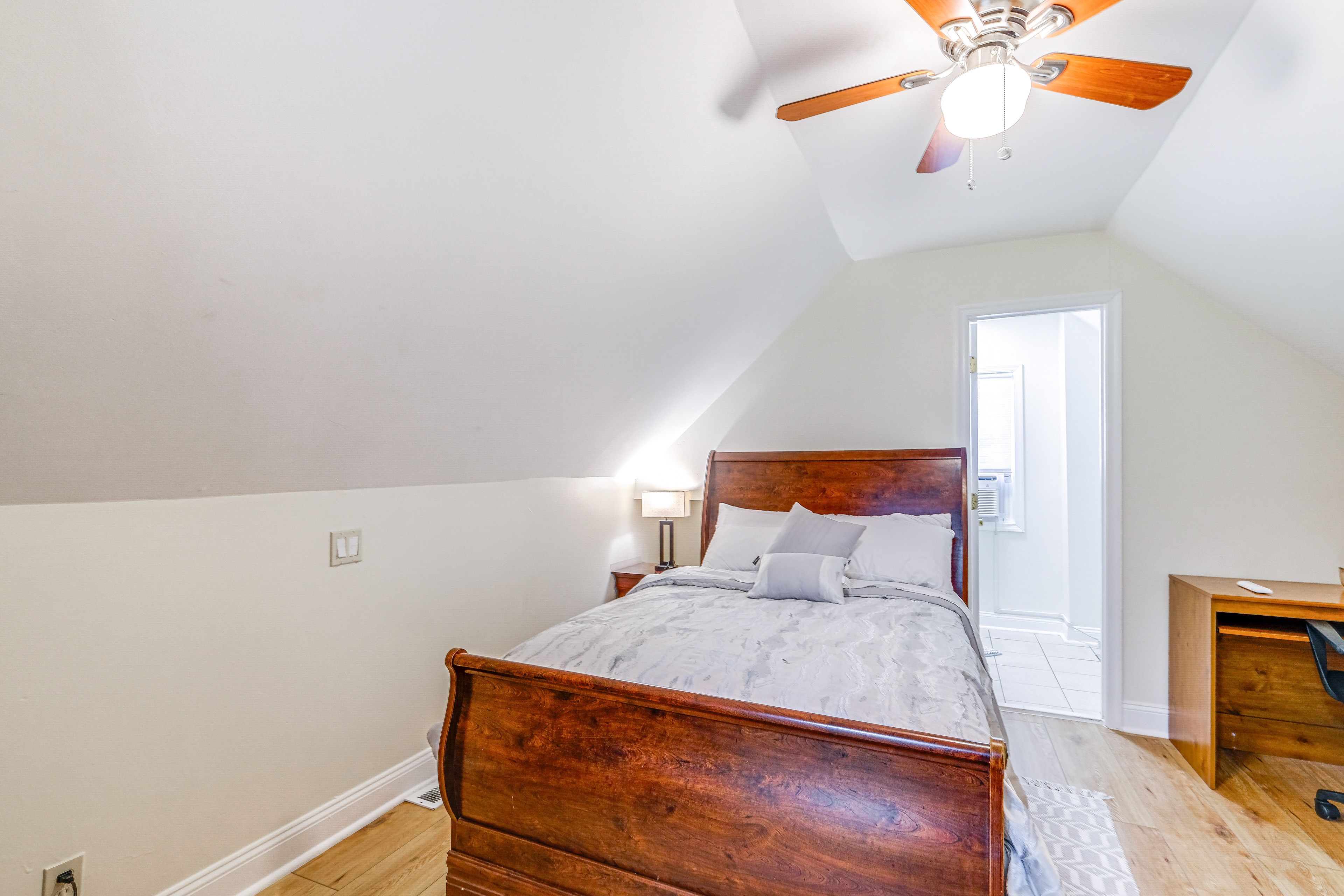 Bedroom 1 | 2nd Floor | Full Bed | Linens Provided | Desk | Smart TV