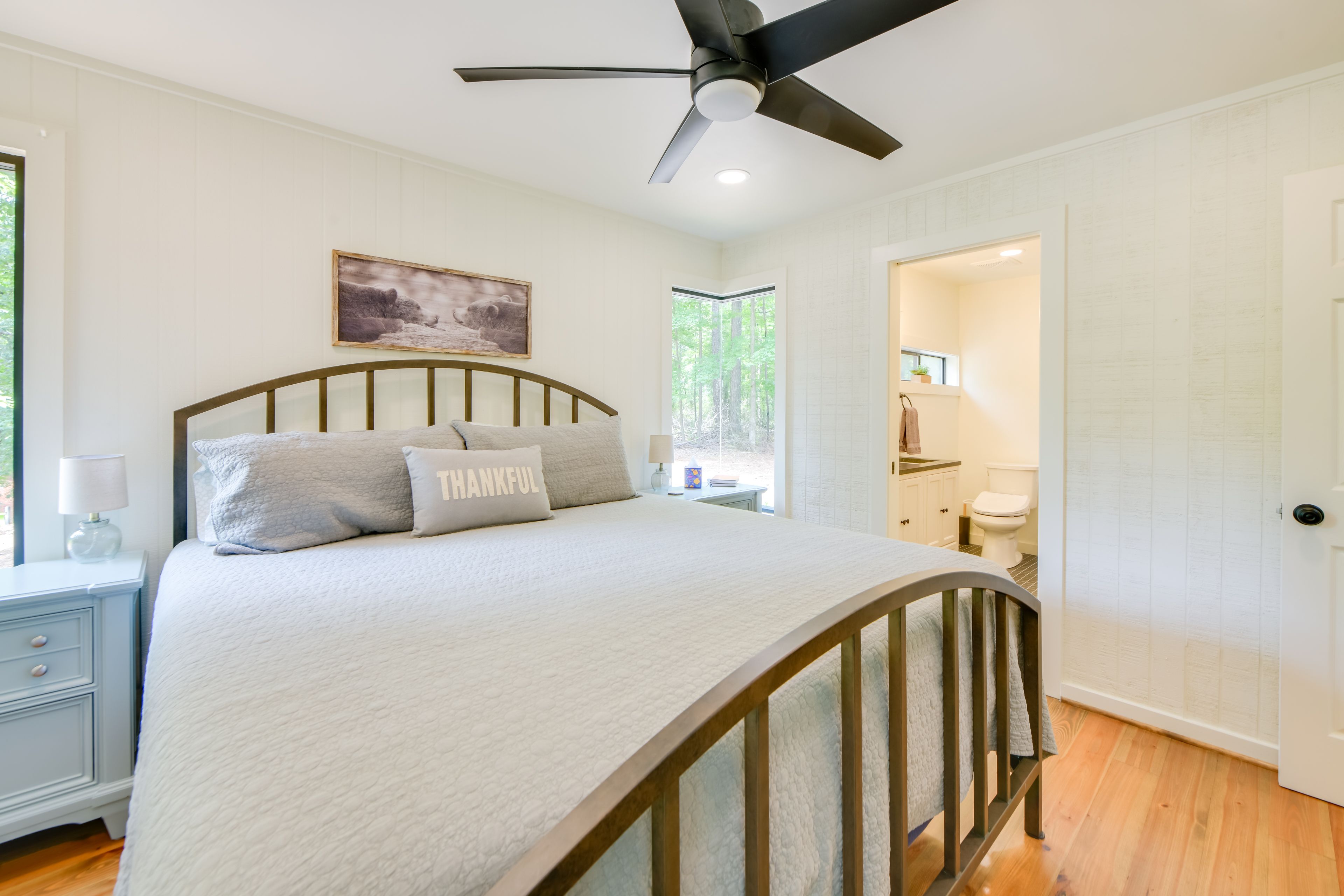 Bedroom 1 | King Bed | 1st Floor | Linens Provided | En-Suite Bathroom