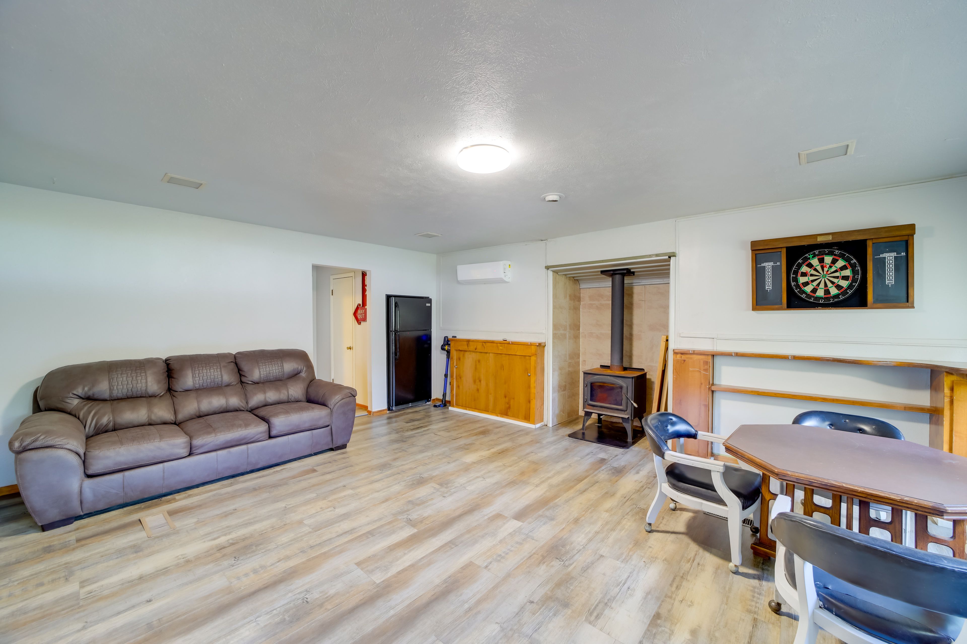 Game Room | Wood-Burning Stove | Dart Board | Board Games | 2 Steps to Access
