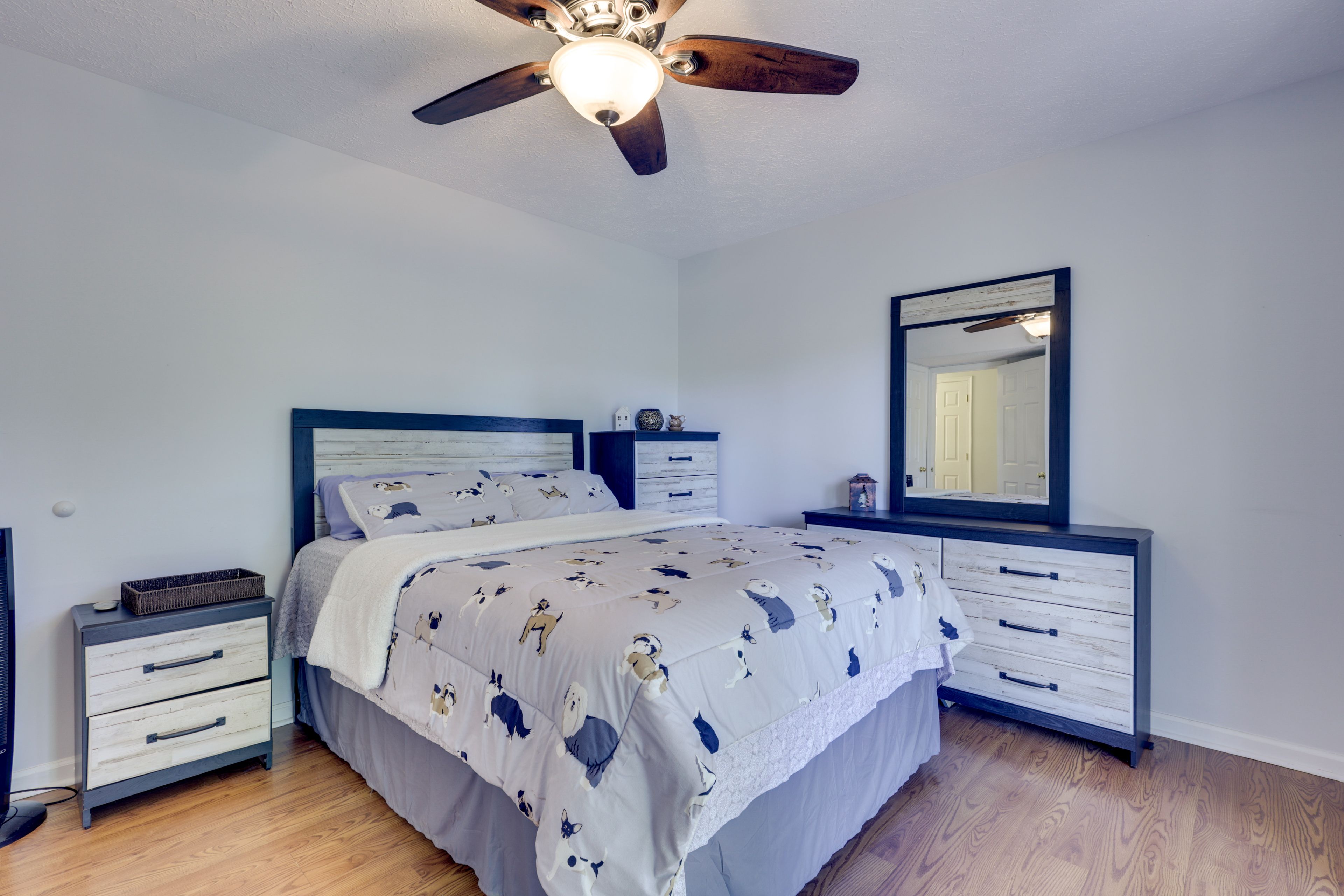 Bedroom 2 | 1st Floor | Queen Bed | Deck Access | Linens Provided