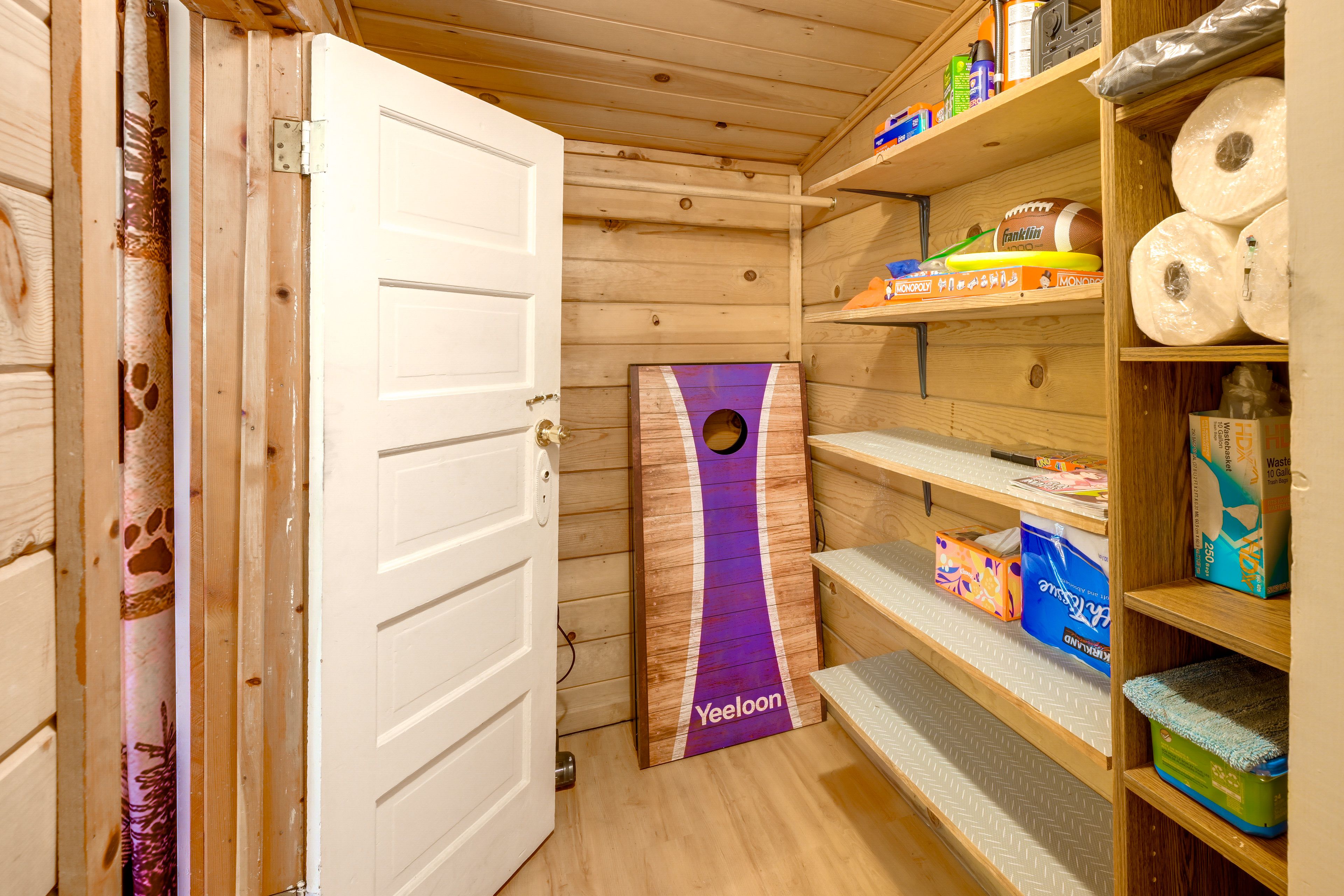 Storage Closet | Cornhole | Board Games