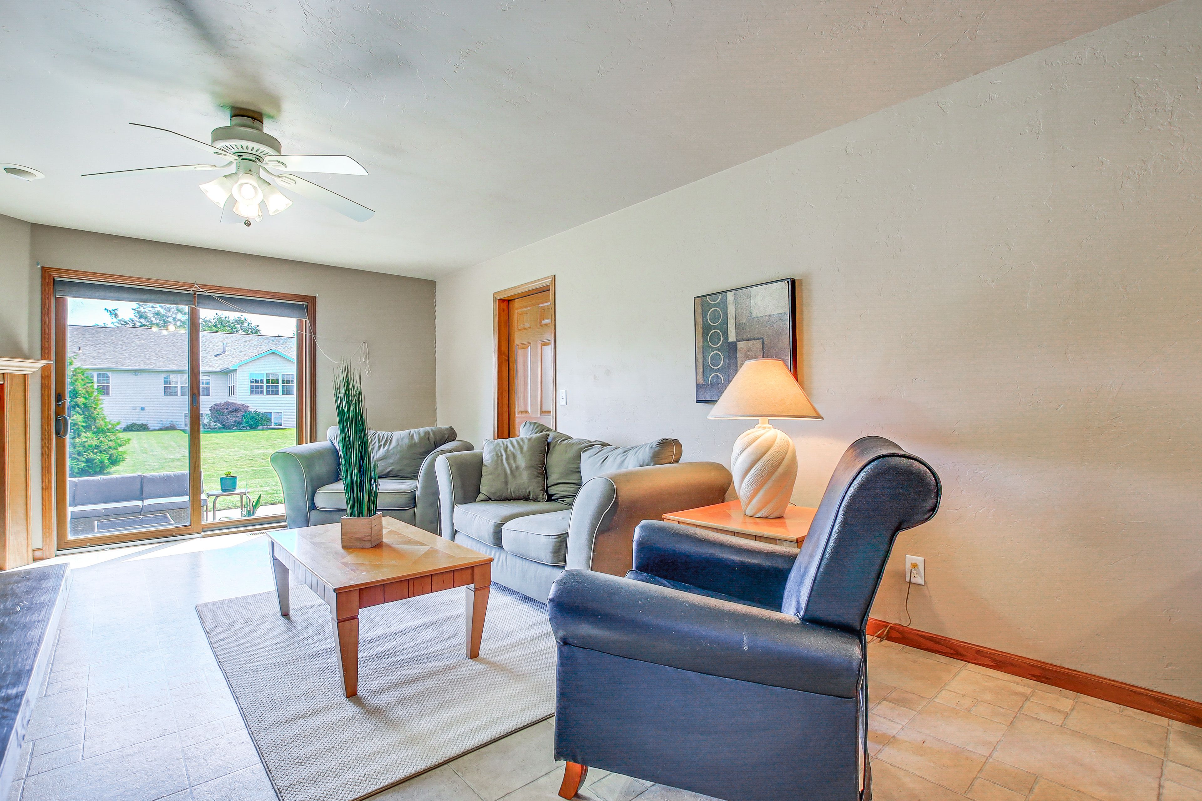 Living Room | Full Air Mattress (Upon Request) | Flat-Screen TV | Fireplace