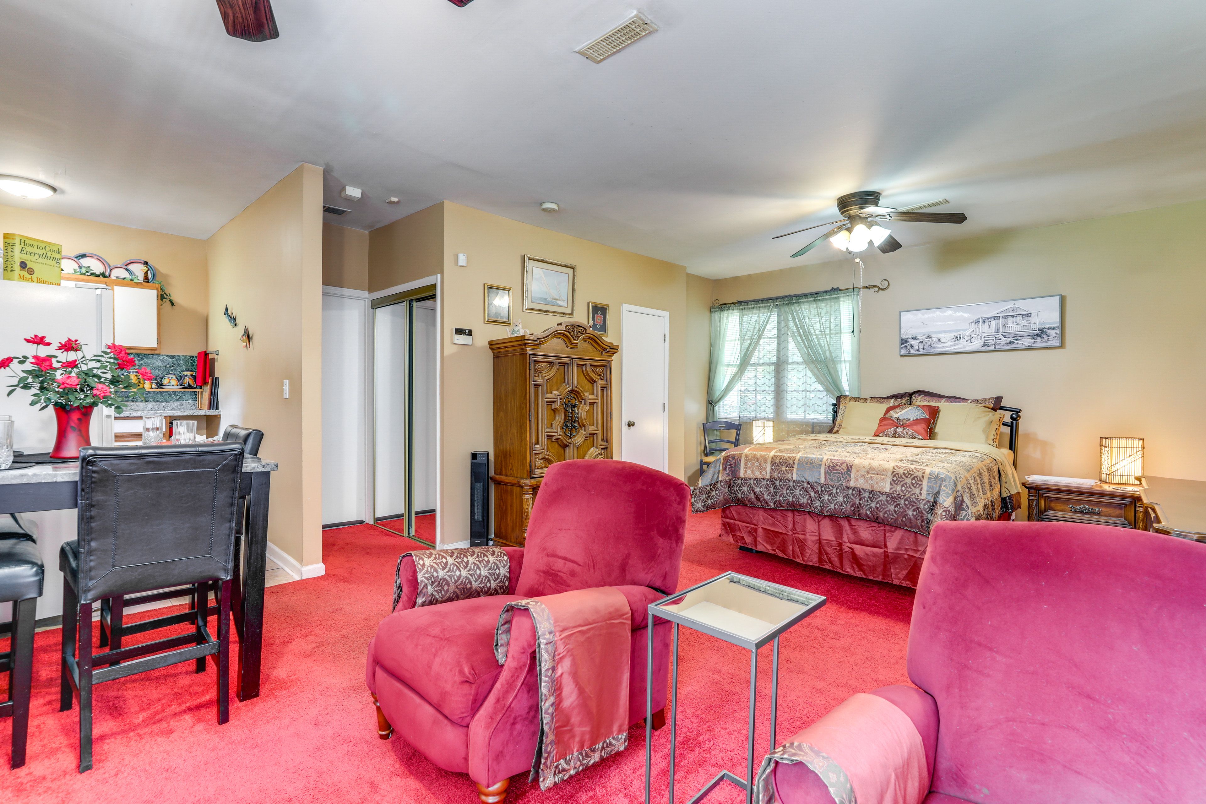 Studio | Living Space | Window A/C Unit | 4 Portable Heaters