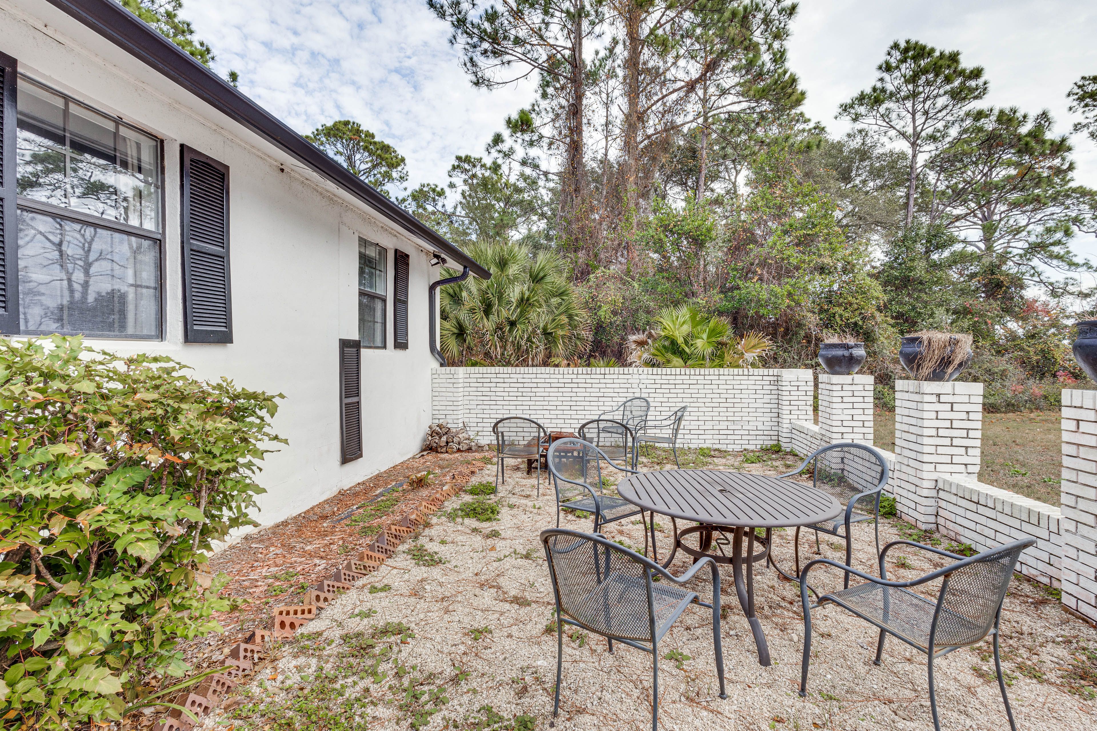 Front Patio | Outdoor Dining | Fire Pit (Wood Not Provided) | Beach Views